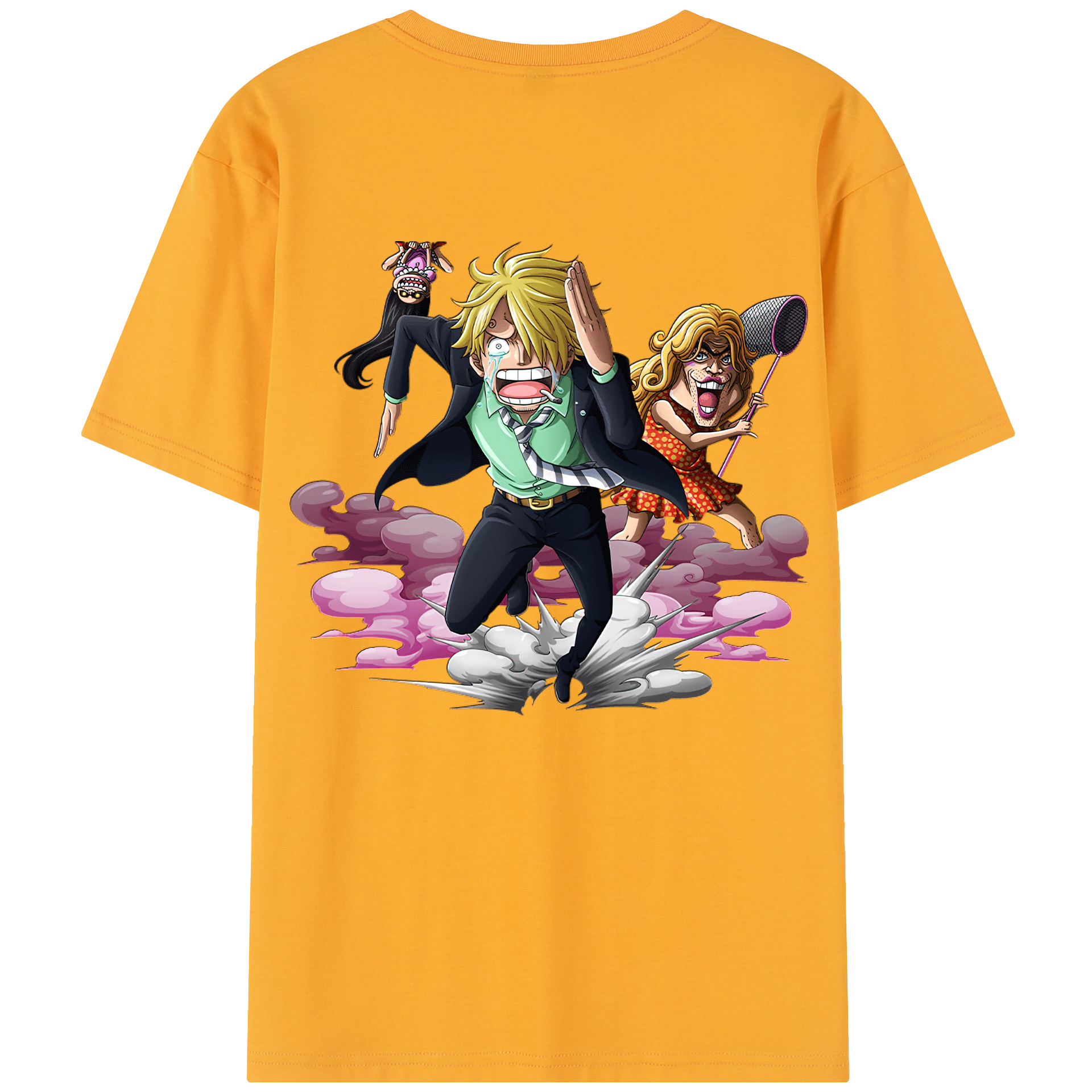 ワンピース サンジ ONE PIECE Sanji 綿100％半袖Tシャツ（背面プリント）