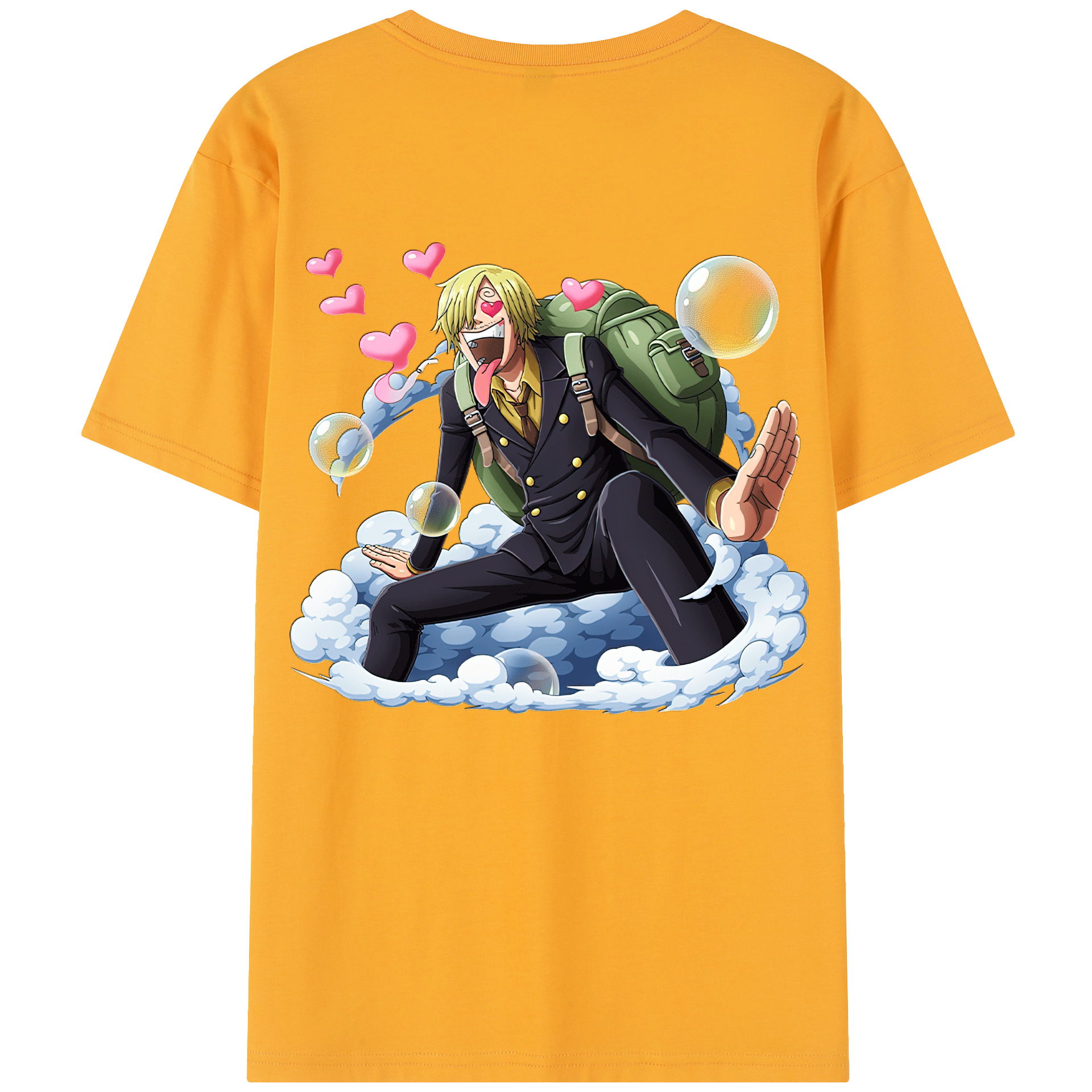 ワンピース サンジ ONE PIECE Sanji 綿100％半袖Tシャツ（背面プリント）