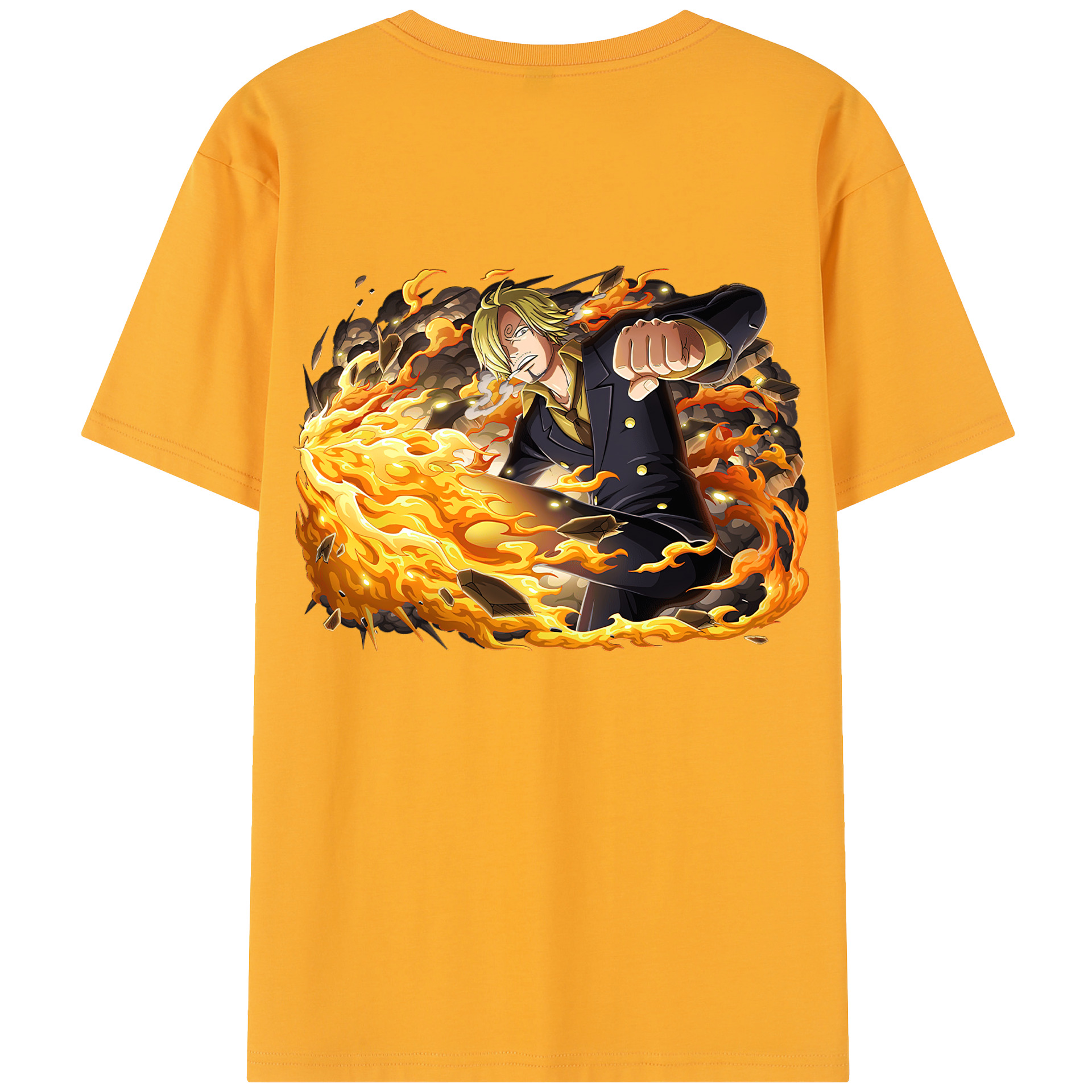 ワンピース サンジ ONE PIECE Sanji 綿100％半袖Tシャツ（背面プリント）