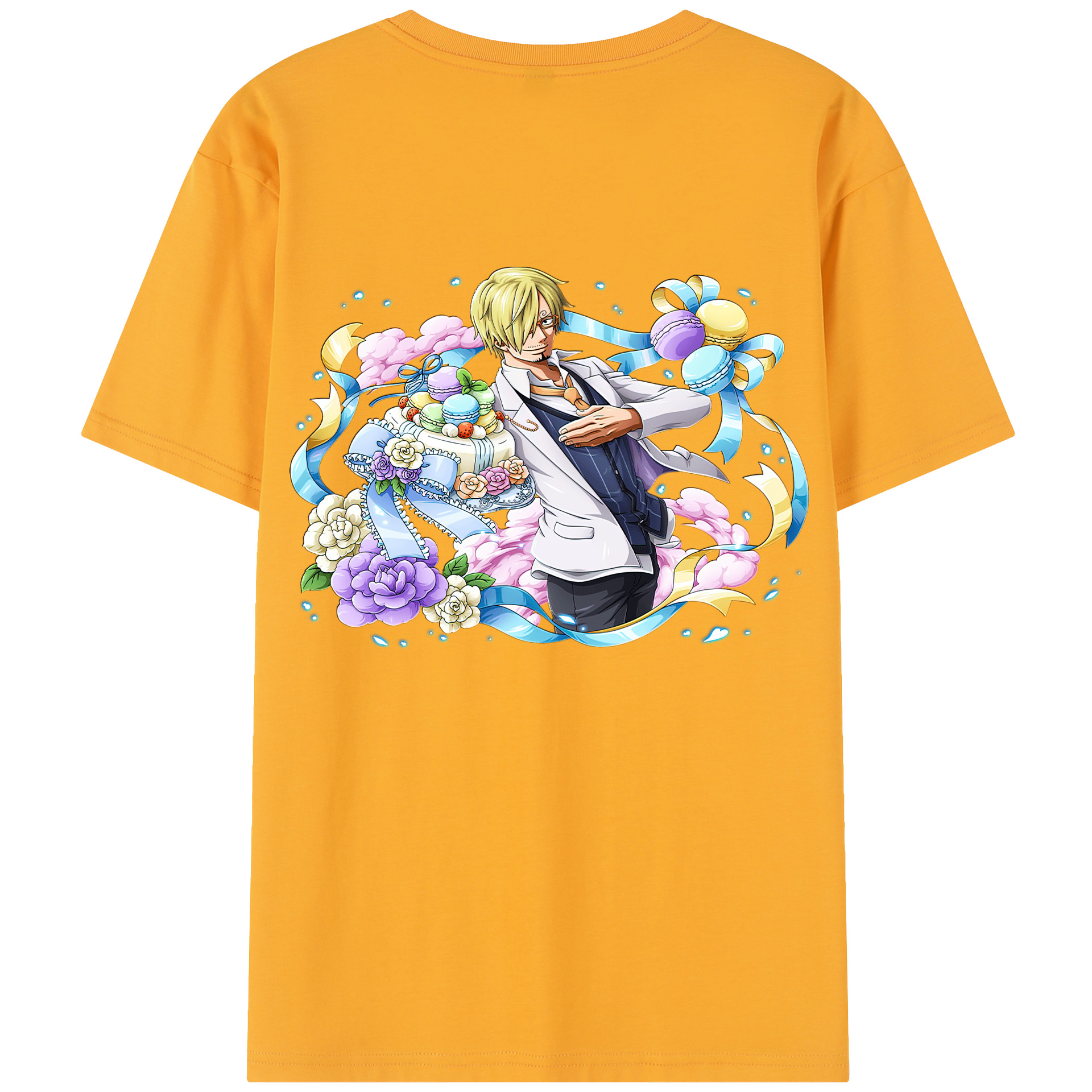 ワンピース サンジ ONE PIECE Sanji 綿100％半袖Tシャツ（背面プリント）