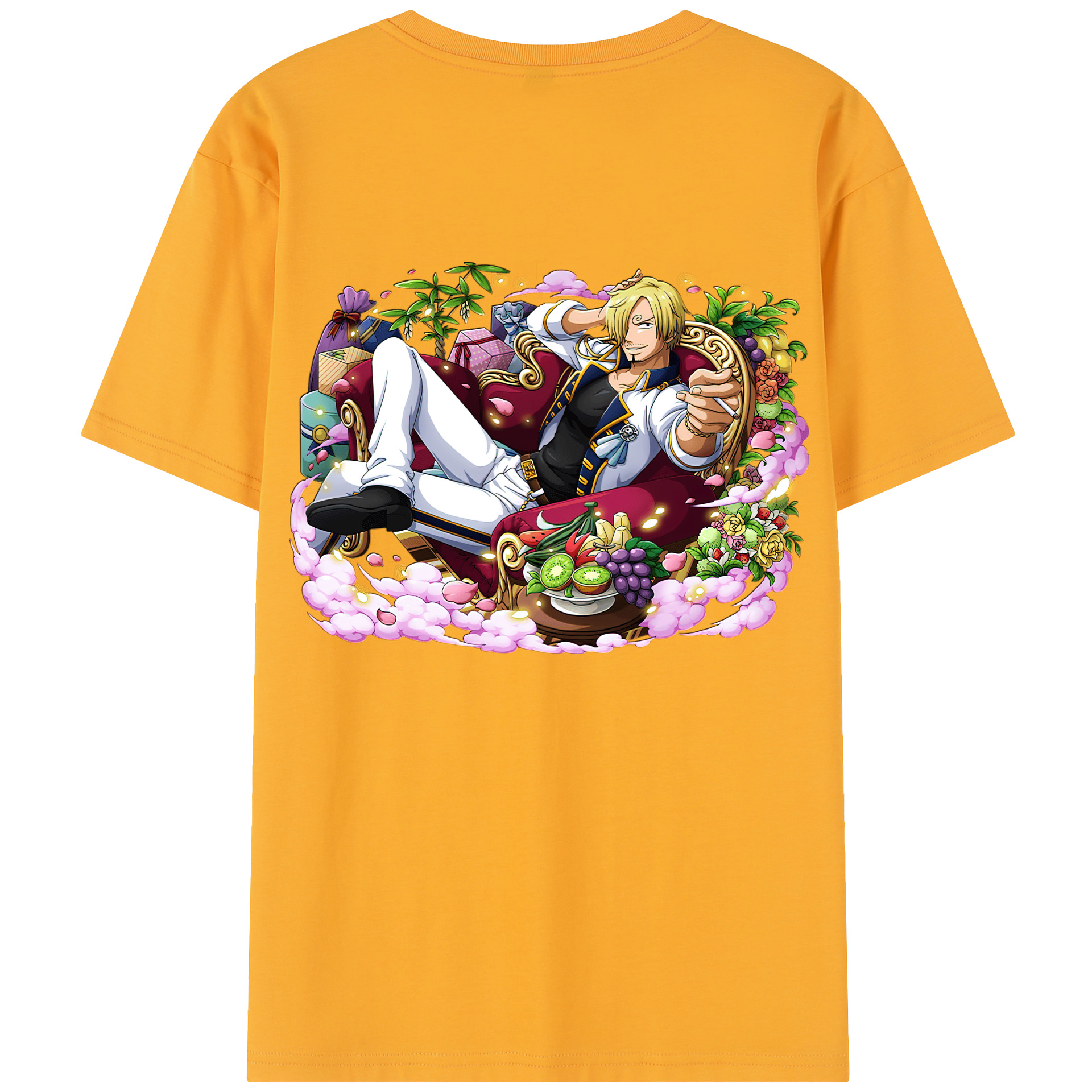 ワンピース サンジ ONE PIECE Sanji 綿100％半袖Tシャツ（背面プリント）