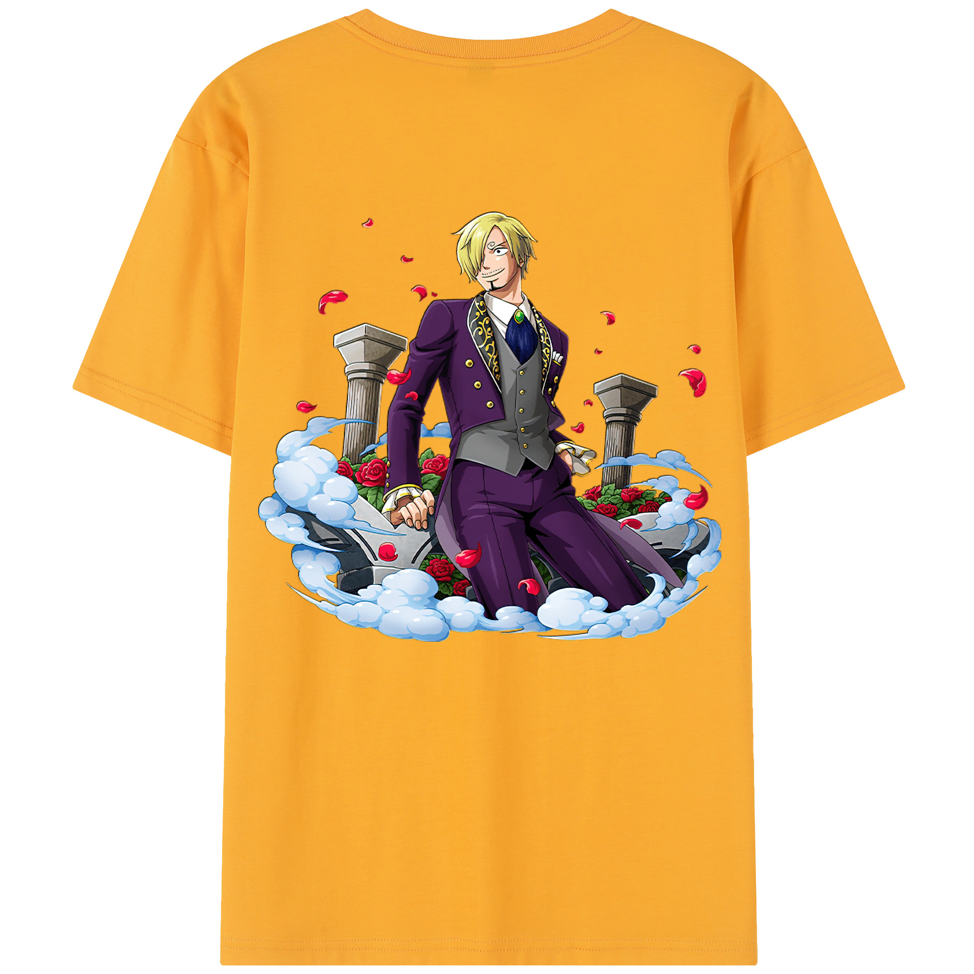 ワンピース サンジ ONE PIECE Sanji 綿100％半袖Tシャツ（背面プリント）