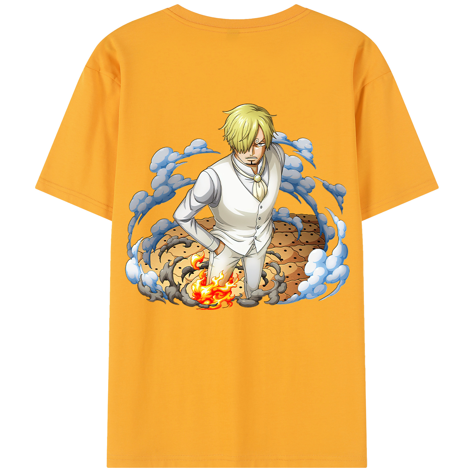 ワンピース サンジ ONE PIECE Sanji 綿100％半袖Tシャツ（背面プリント）