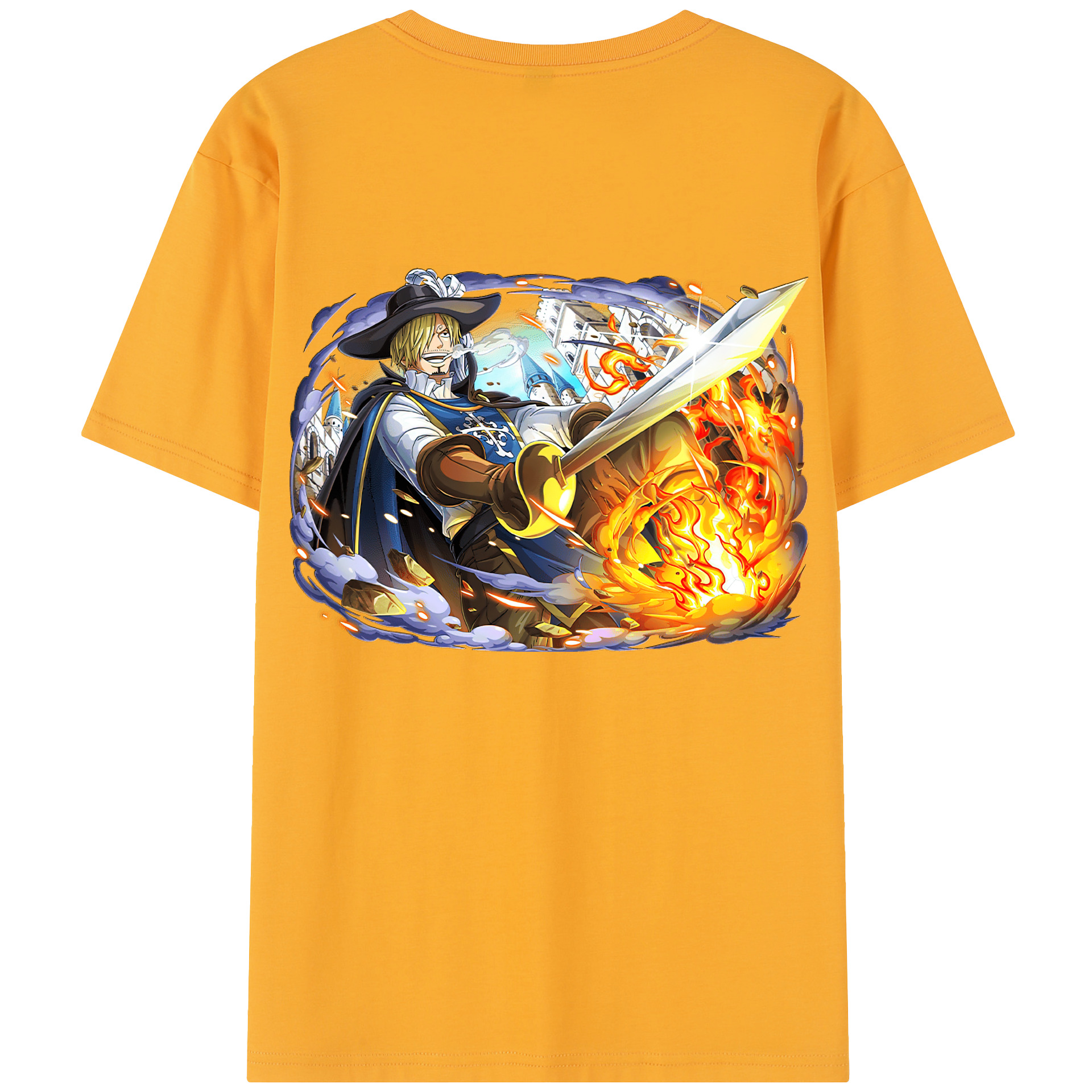 ワンピース サンジ ONE PIECE Sanji 綿100％半袖Tシャツ（背面プリント）