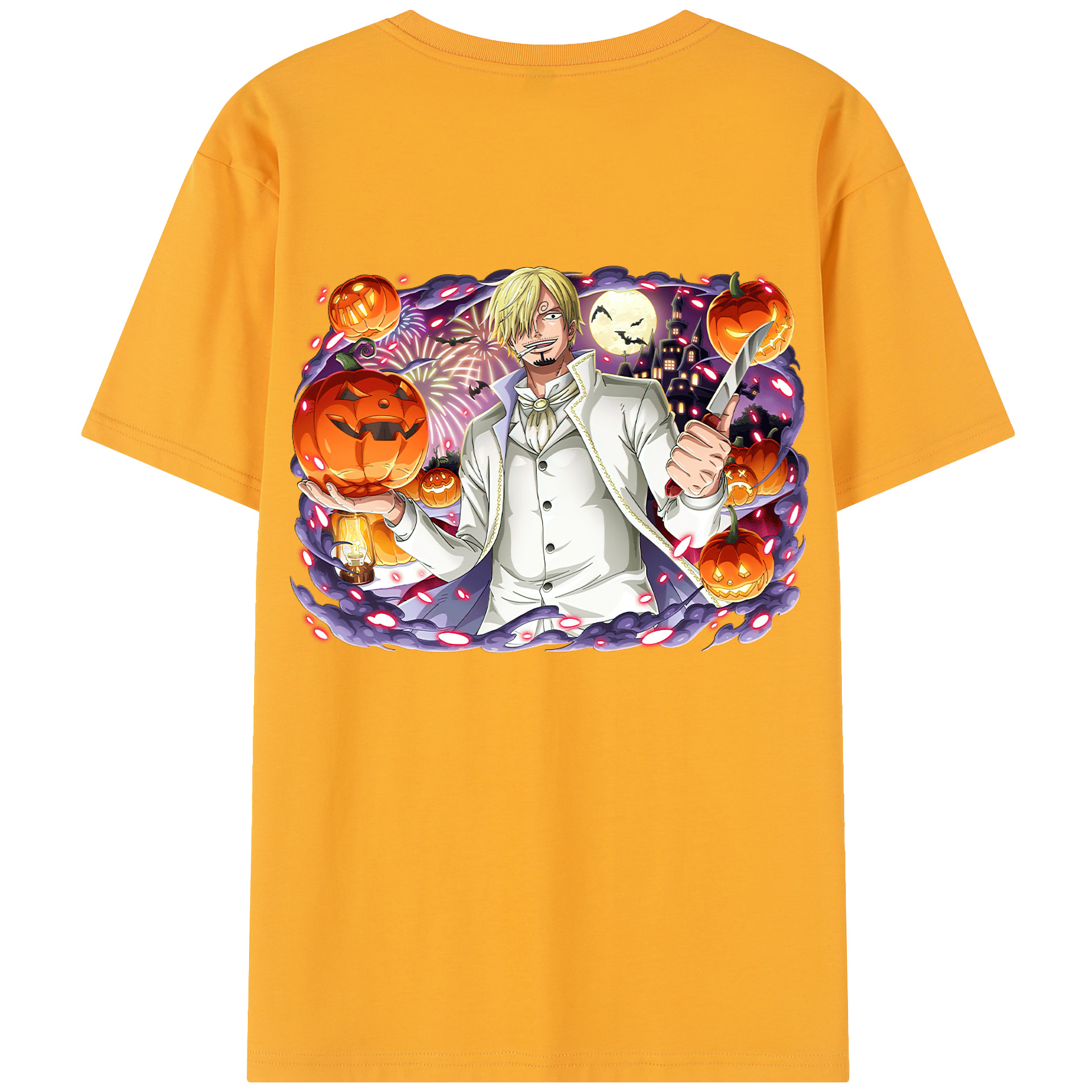 ワンピース サンジ ONE PIECE Sanji 綿100％半袖Tシャツ（背面プリント）