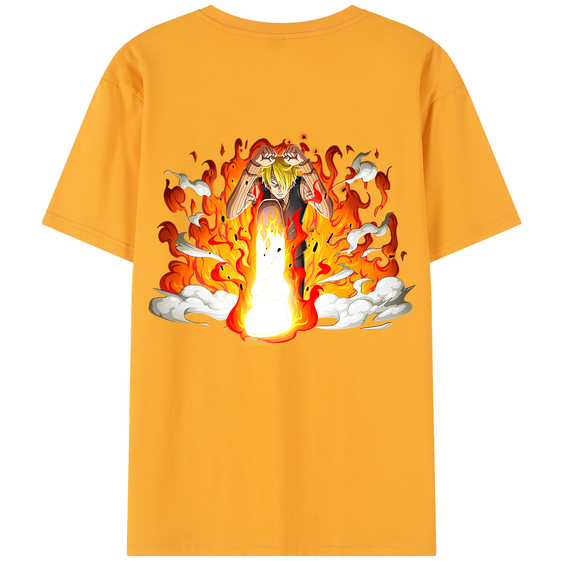 ワンピース サンジ ONE PIECE Sanji 綿100％半袖Tシャツ（背面プリント）