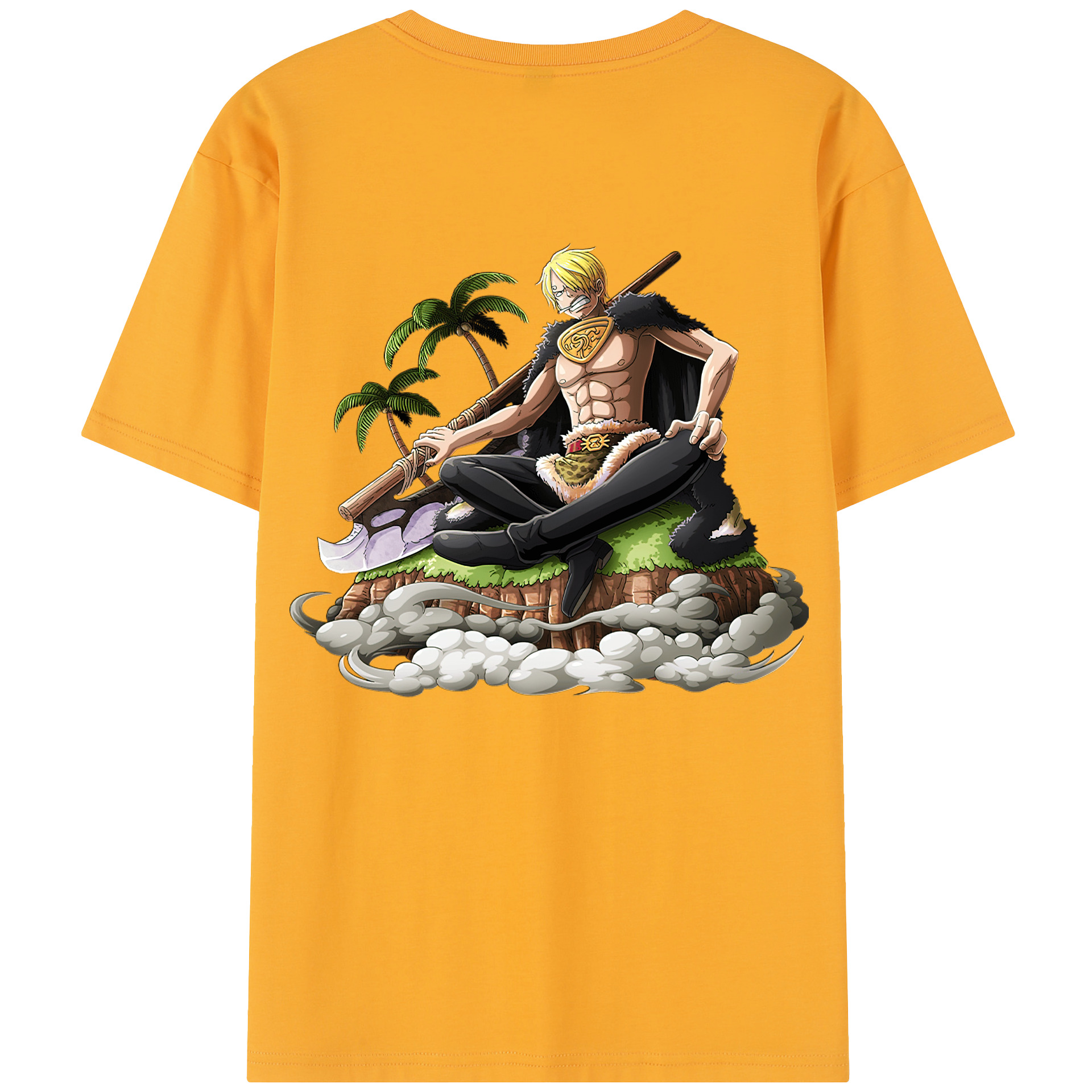 ワンピース サンジ ONE PIECE Sanji 綿100％半袖Tシャツ（背面プリント）