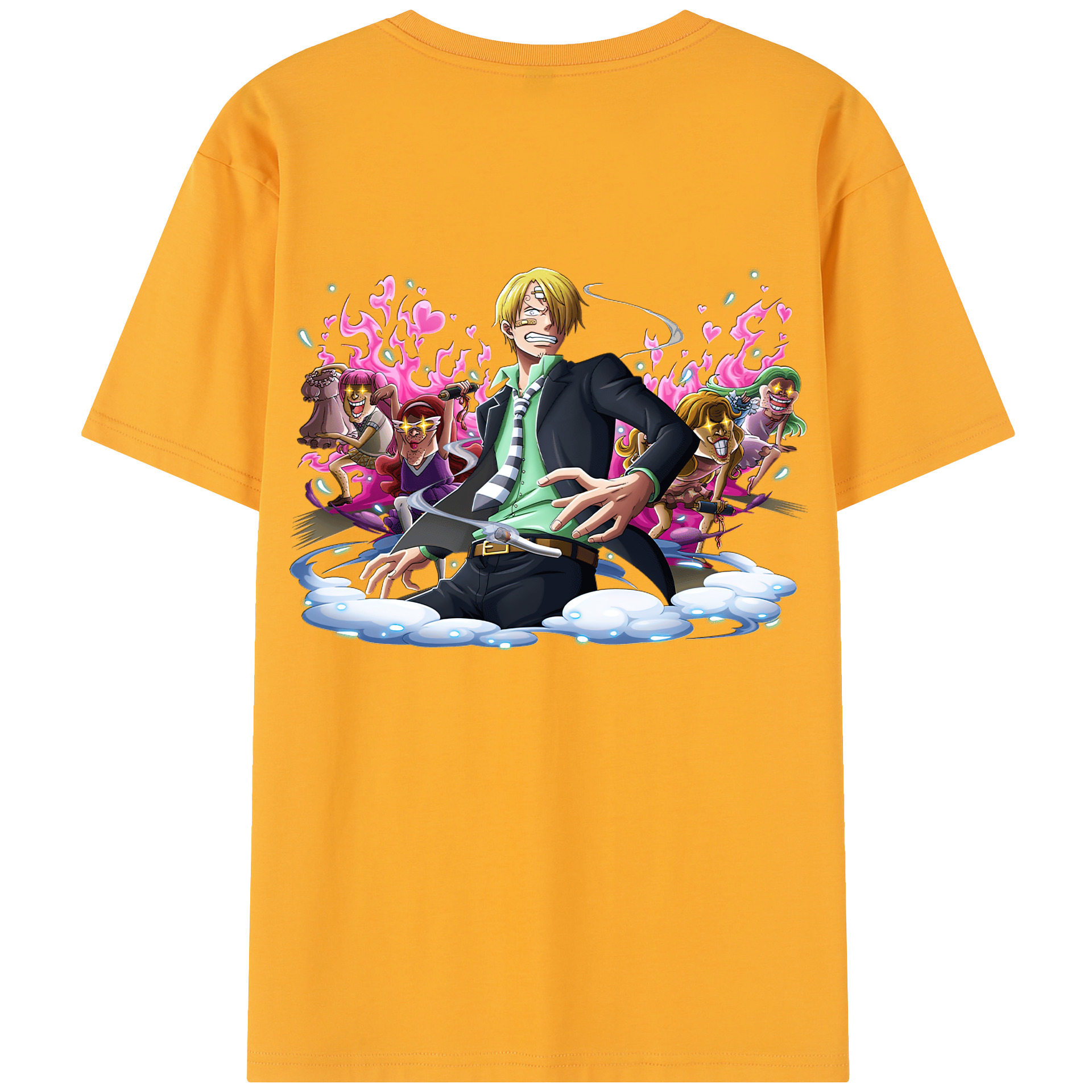 ワンピース サンジ ONE PIECE Sanji 綿100％半袖Tシャツ（背面プリント）