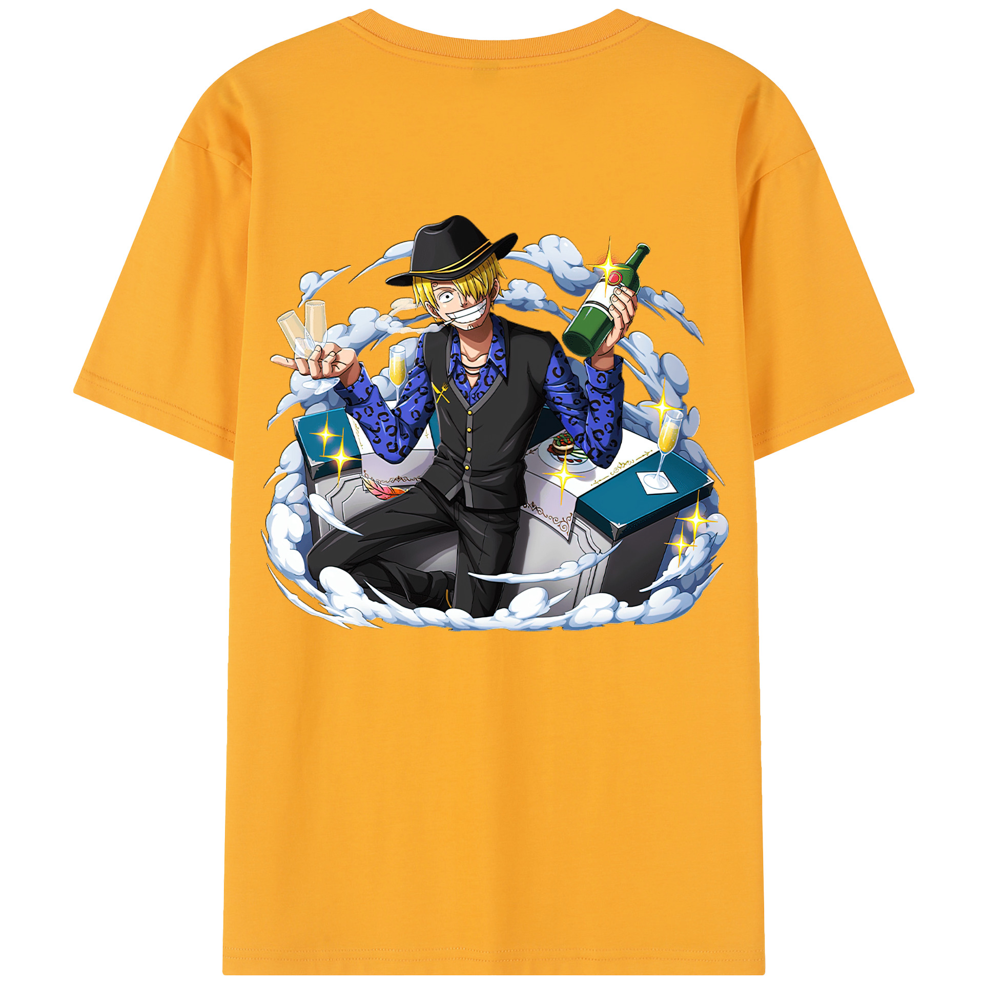 ワンピース サンジ ONE PIECE Sanji 綿100％半袖Tシャツ（背面プリント）