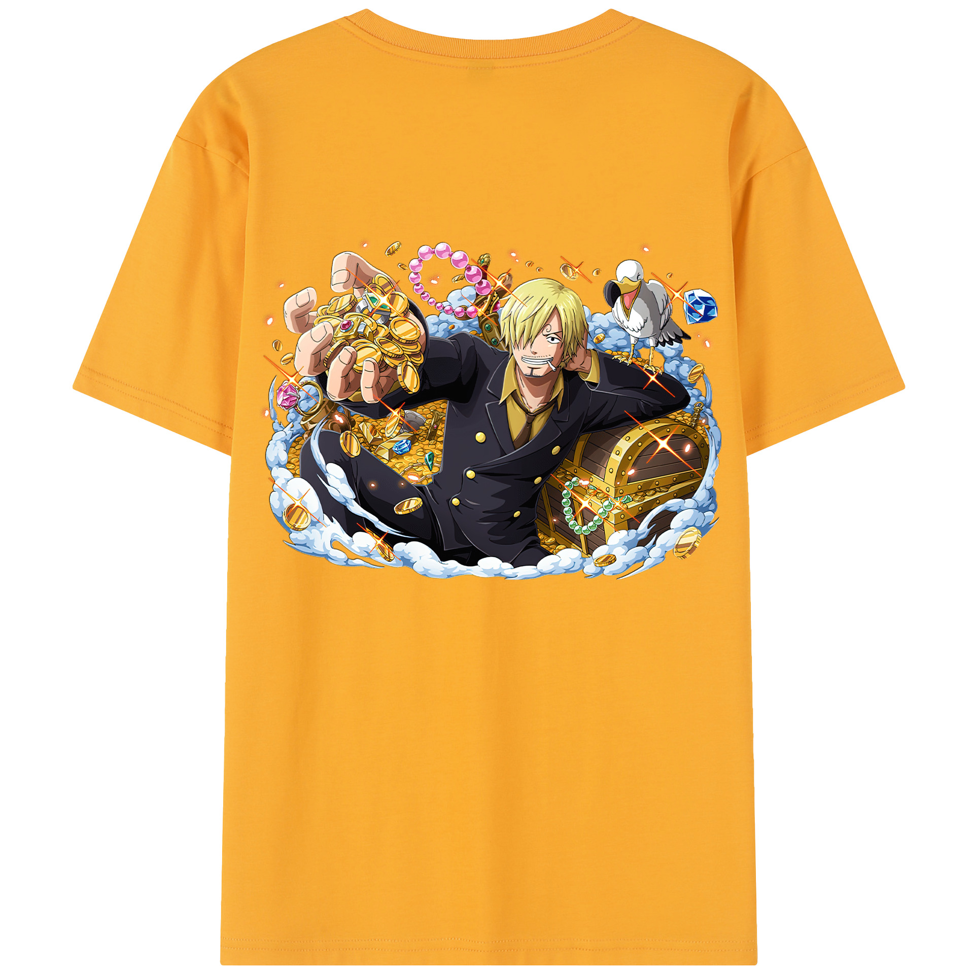 ワンピース サンジ ONE PIECE Sanji 綿100％半袖Tシャツ（背面プリント）