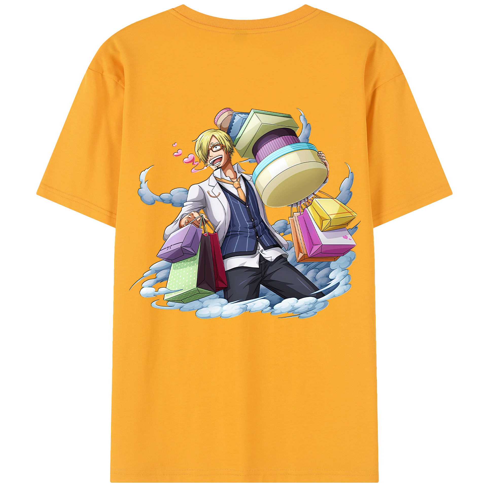 ワンピース サンジ ONE PIECE Sanji 綿100％半袖Tシャツ（背面プリント）