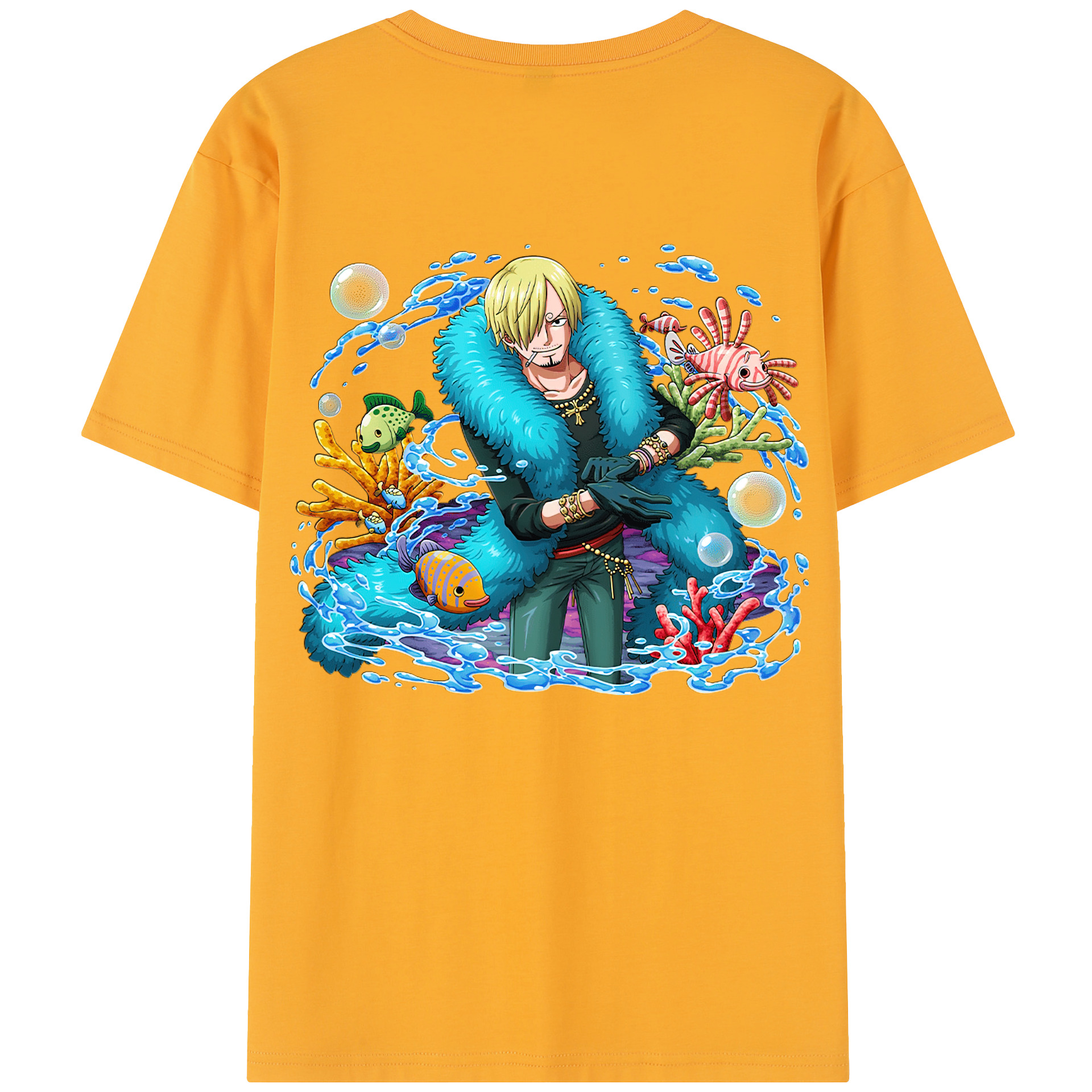ワンピース サンジ ONE PIECE Sanji 綿100％半袖Tシャツ（背面プリント）