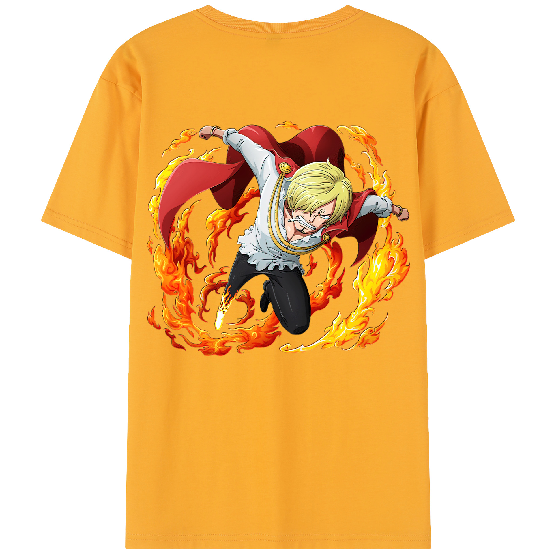 ワンピース サンジ ONE PIECE Sanji 綿100％半袖Tシャツ（背面プリント）