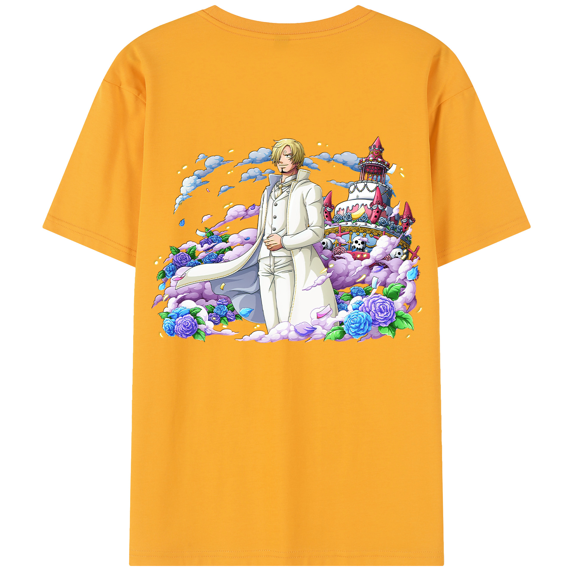 ワンピース サンジ ONE PIECE Sanji 綿100％半袖Tシャツ（背面プリント）