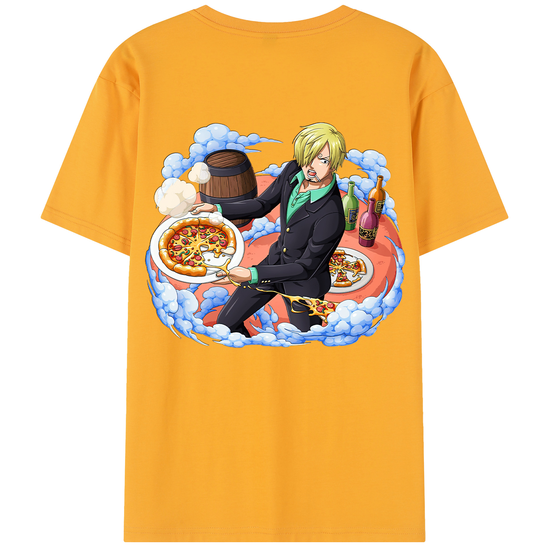 ワンピース サンジ ONE PIECE Sanji 綿100％半袖Tシャツ（背面プリント）