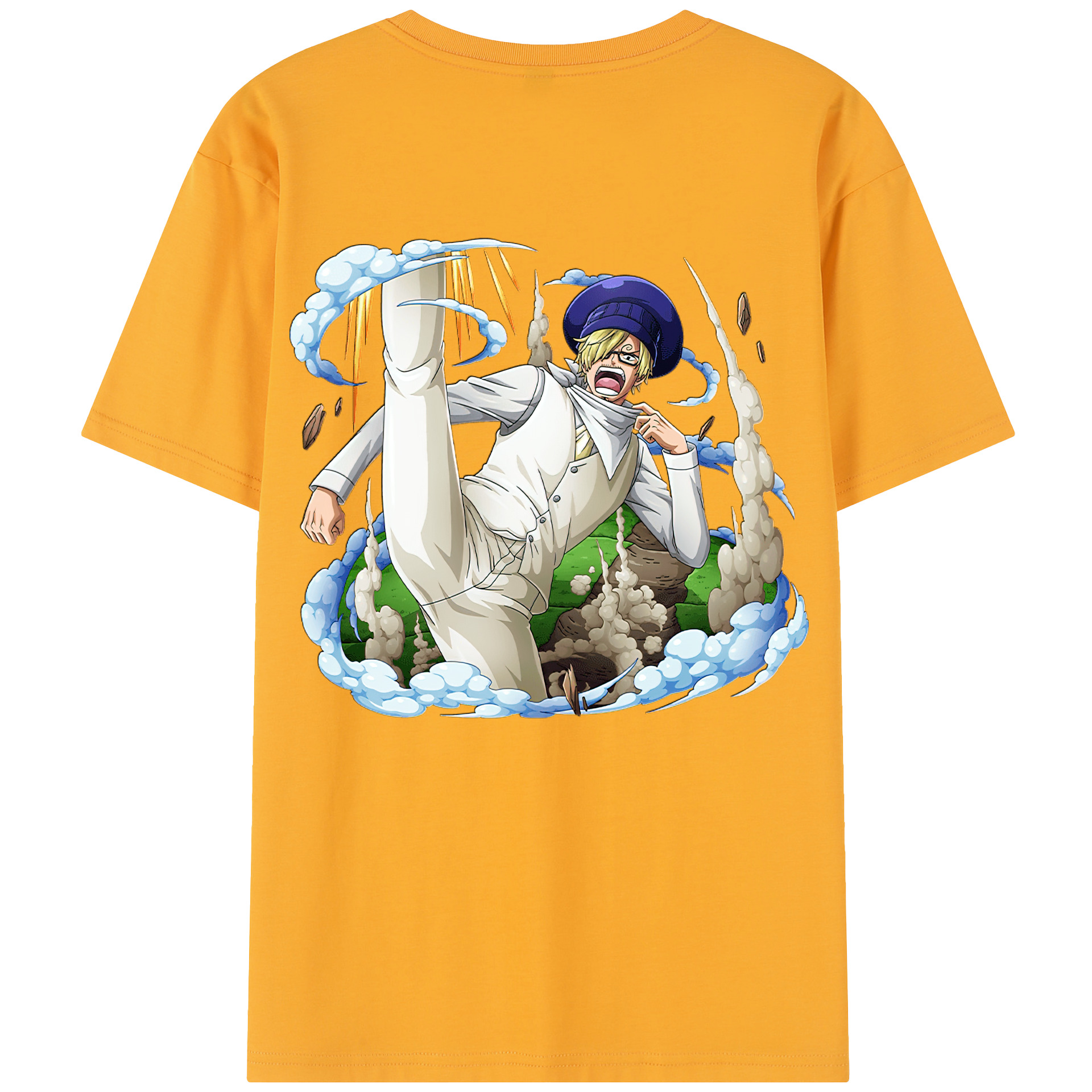 ワンピース サンジ ONE PIECE Sanji 綿100％半袖Tシャツ（背面プリント）