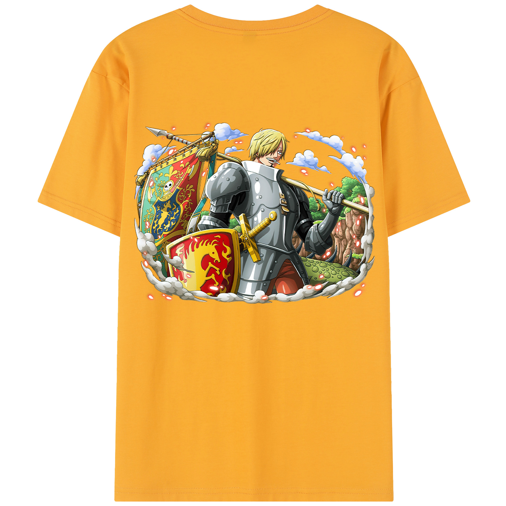 ワンピース サンジ ONE PIECE Sanji 綿100％半袖Tシャツ（背面プリント）