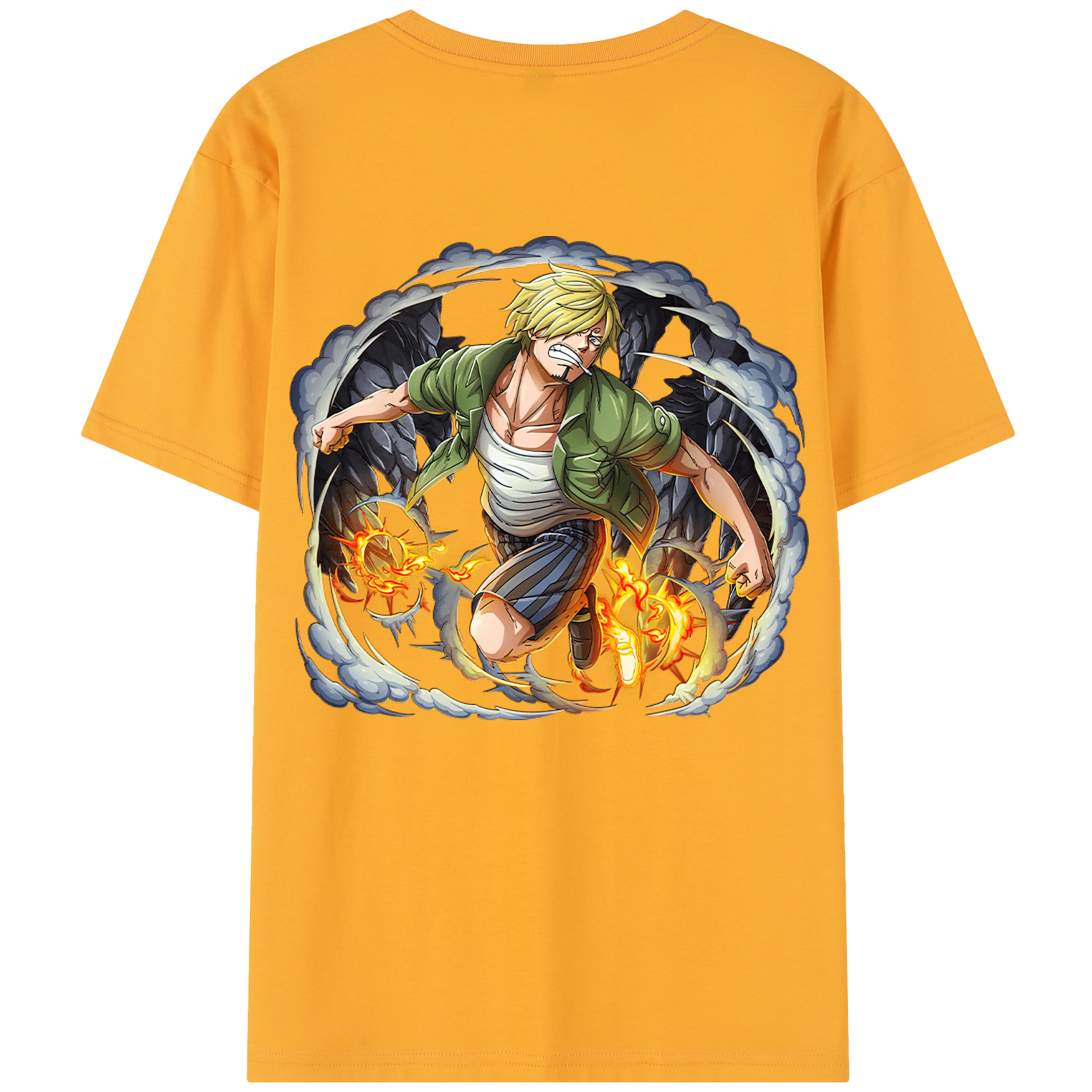 ワンピース サンジ ONE PIECE Sanji 綿100％半袖Tシャツ（背面プリント）