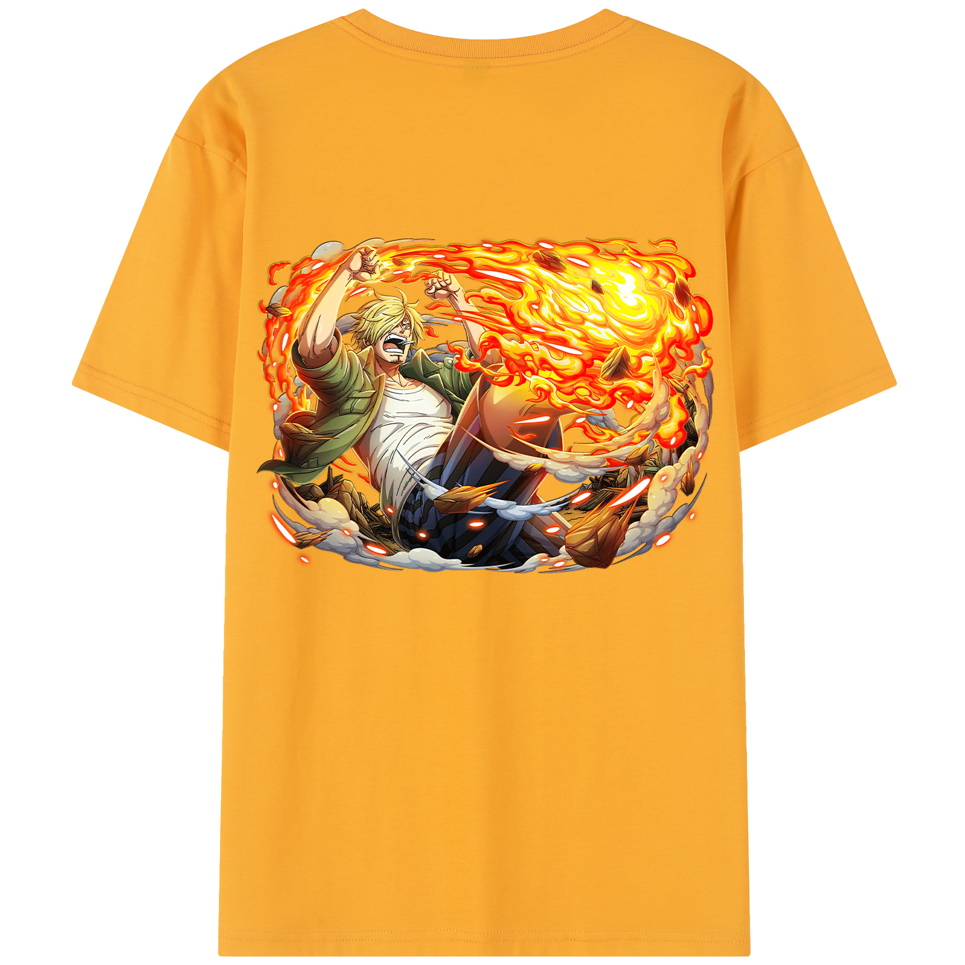 ワンピース サンジ ONE PIECE Sanji 綿100％半袖Tシャツ（背面プリント）