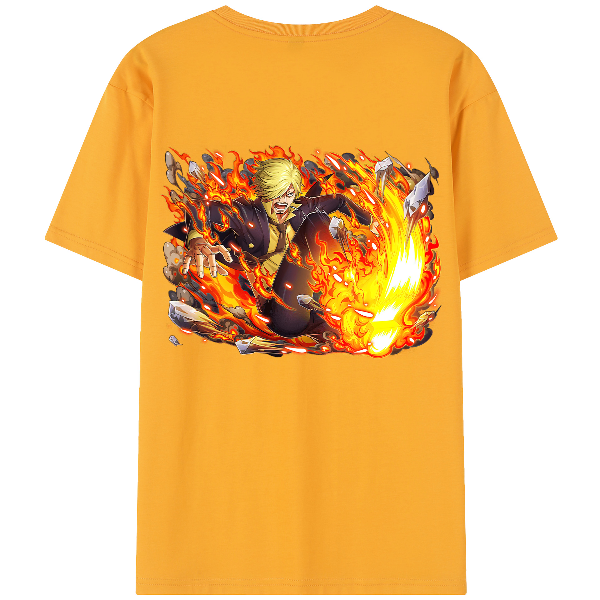 ワンピース サンジ ONE PIECE Sanji 綿100％半袖Tシャツ（背面プリント）