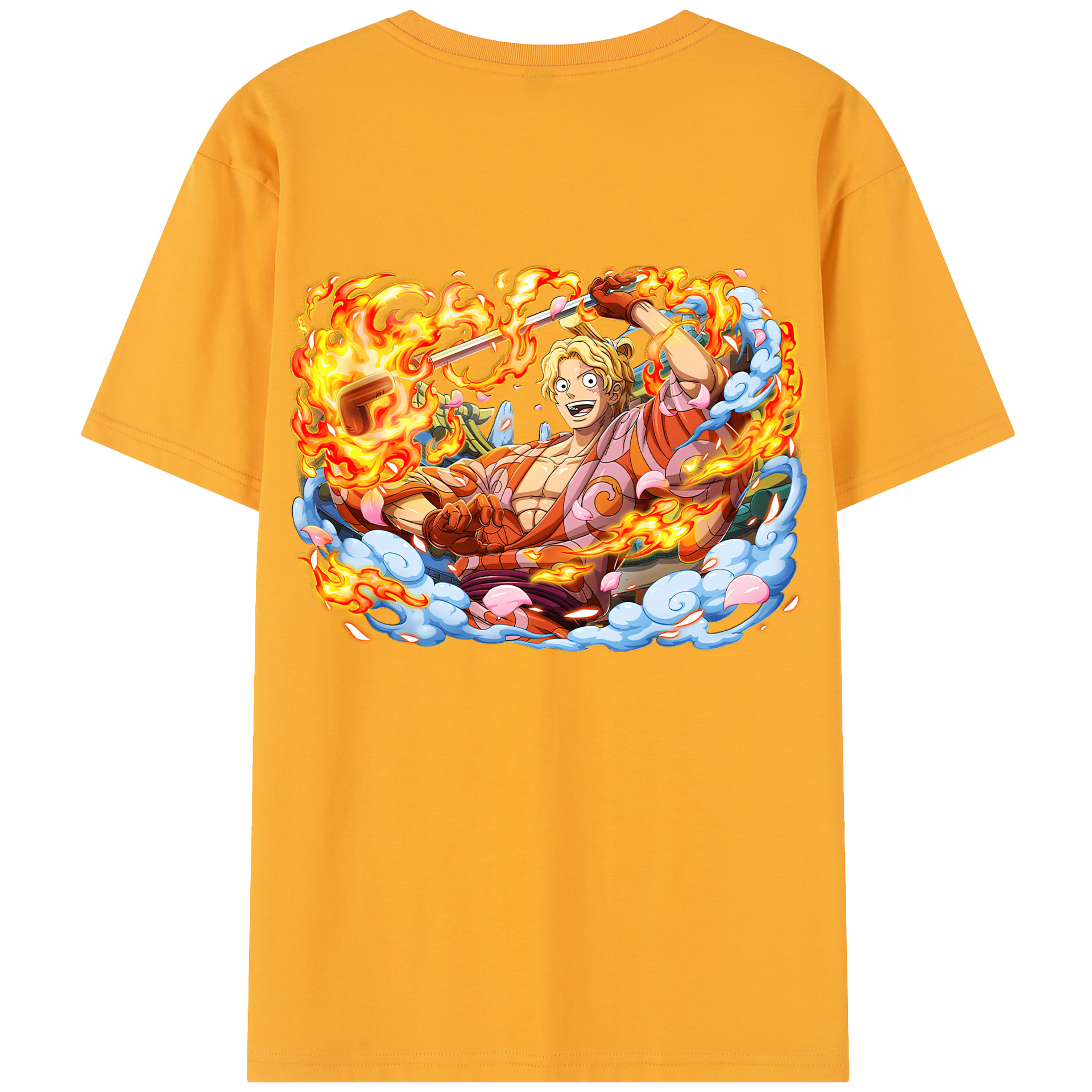 ワンピース サンジ ONE PIECE Sanji 綿100％半袖Tシャツ（背面プリント）