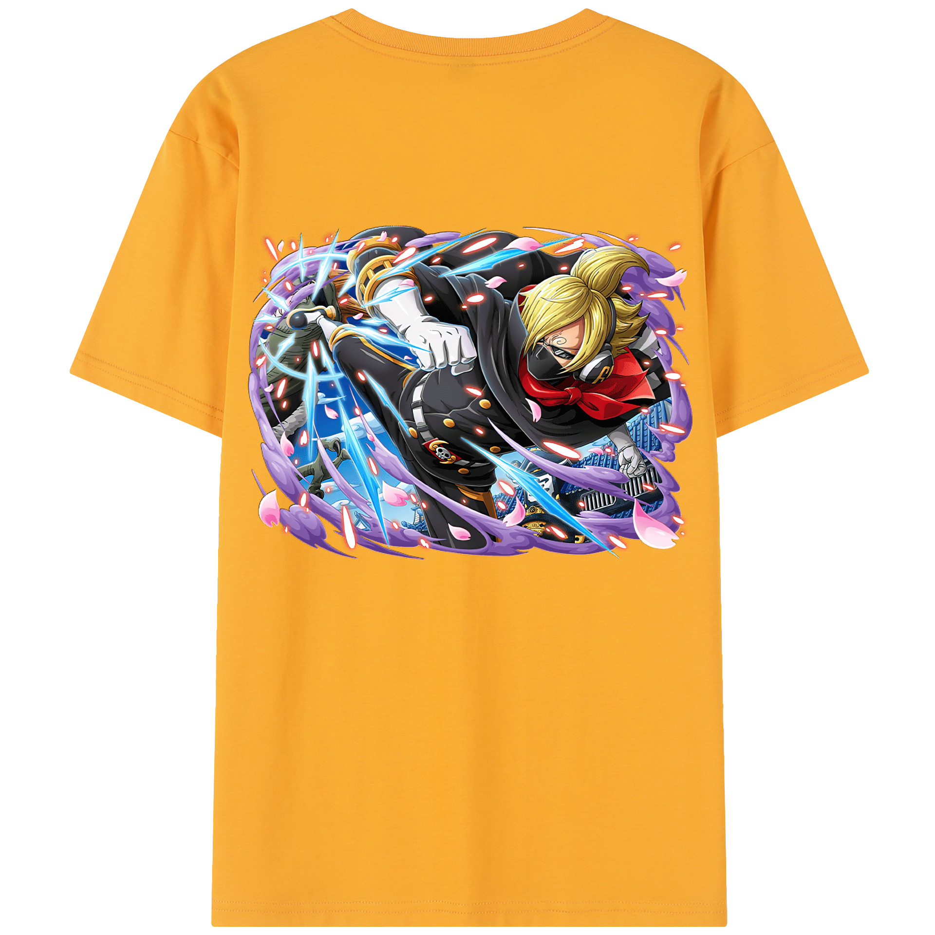 ワンピース サンジ ONE PIECE Sanji 綿100％半袖Tシャツ（背面プリント）