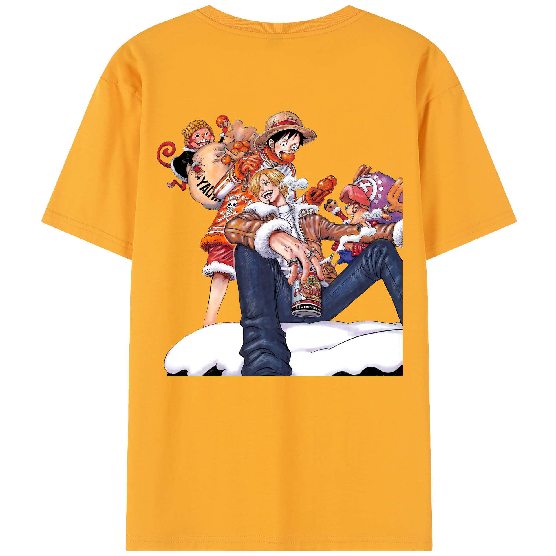 ワンピース サンジ ONE PIECE Sanji 綿100％半袖Tシャツ（背面プリント）