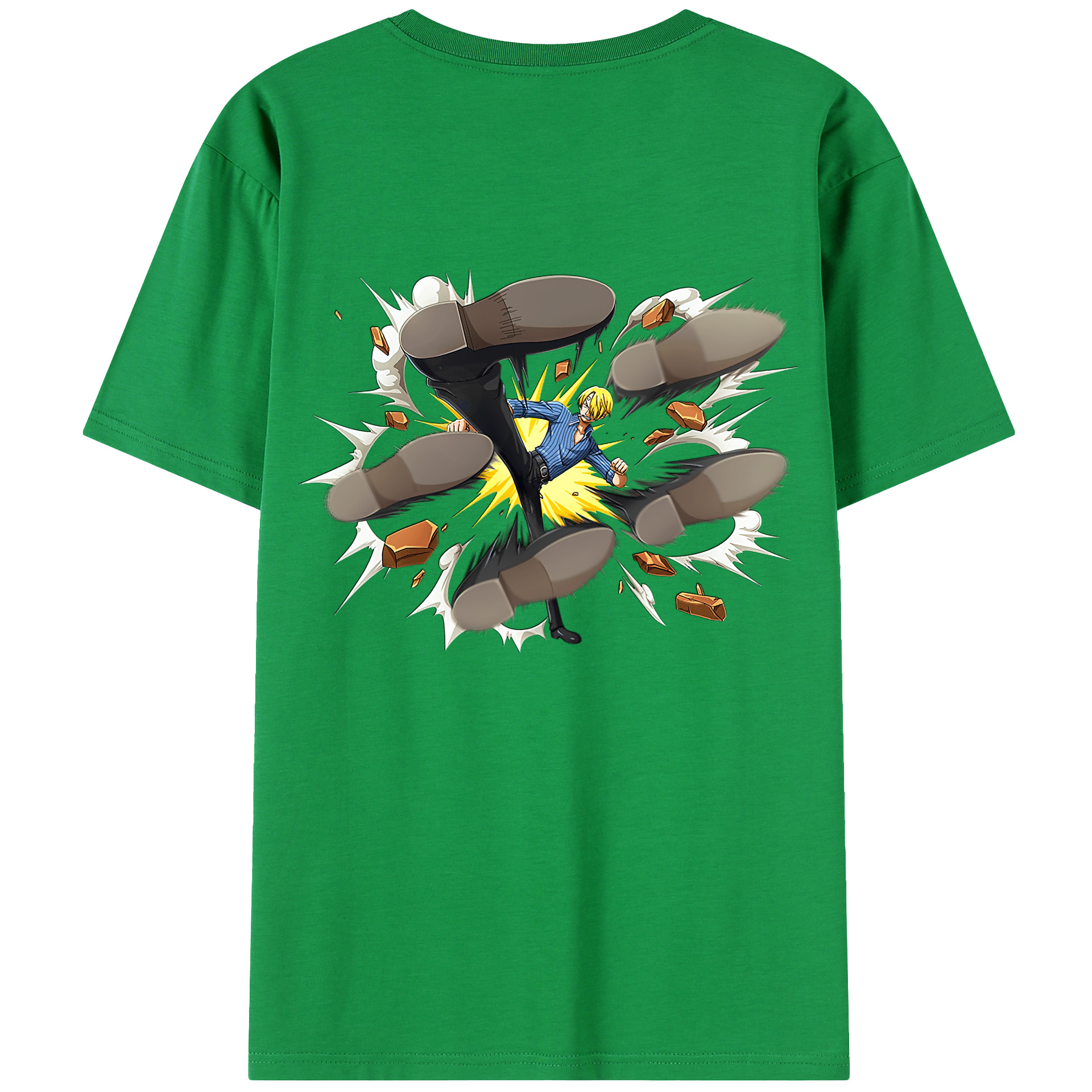 ワンピース サンジ ONE PIECE Sanji 綿100％半袖Tシャツ（背面プリント）