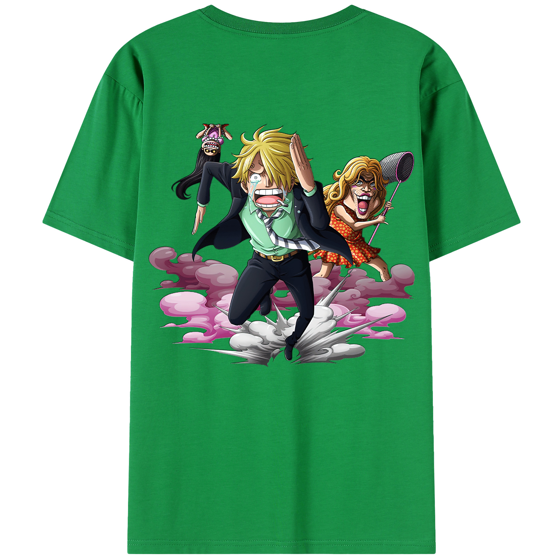 ワンピース サンジ ONE PIECE Sanji 綿100％半袖Tシャツ（背面プリント）