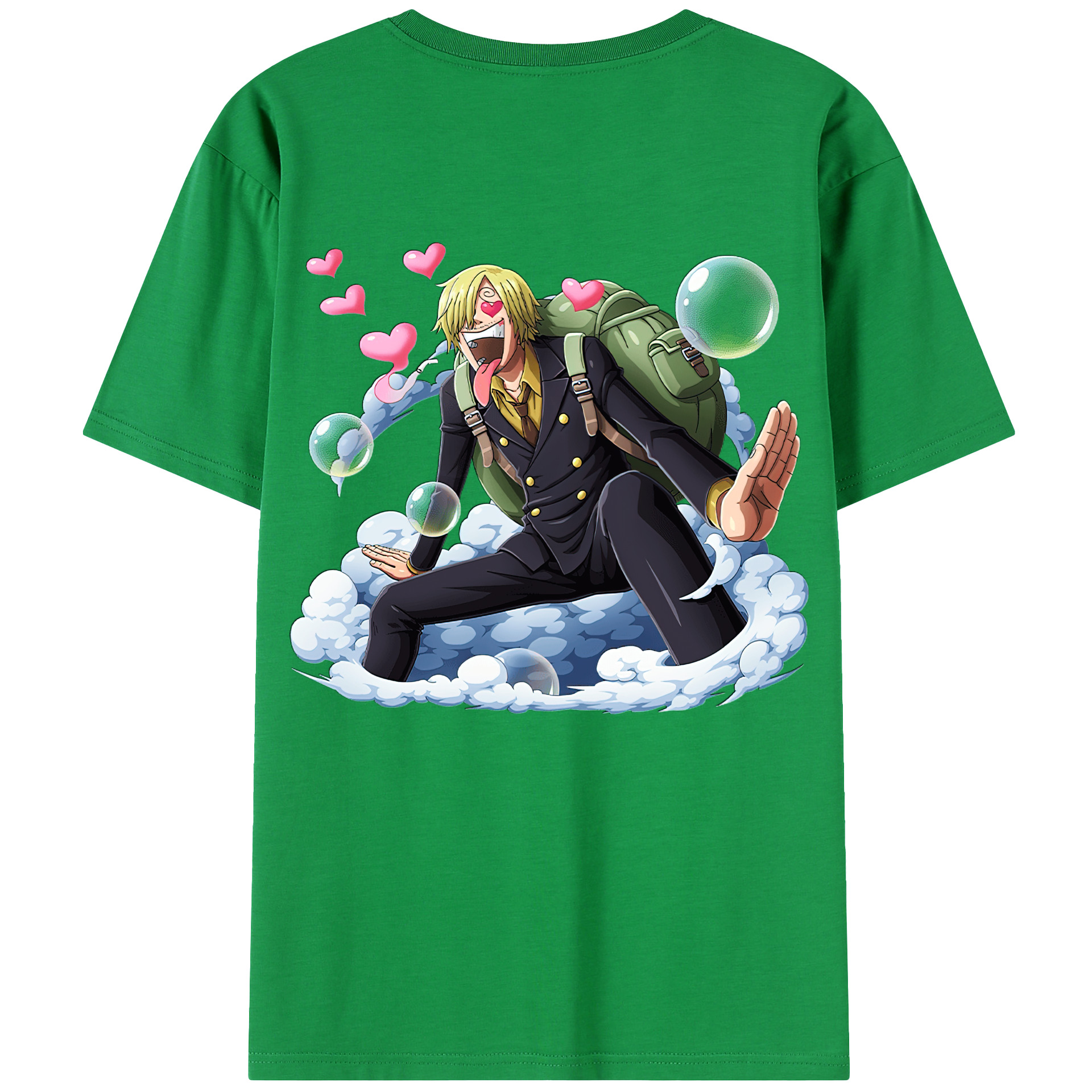 ワンピース サンジ ONE PIECE Sanji 綿100％半袖Tシャツ（背面プリント）