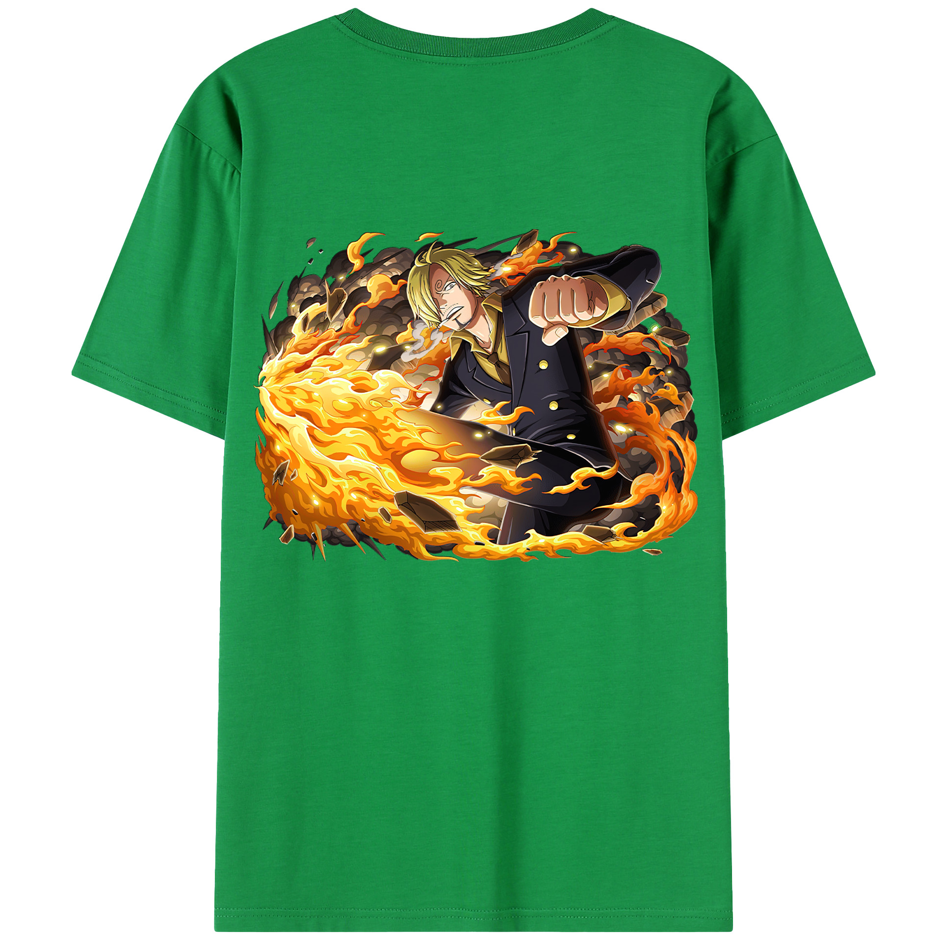 ワンピース サンジ ONE PIECE Sanji 綿100％半袖Tシャツ（背面プリント）