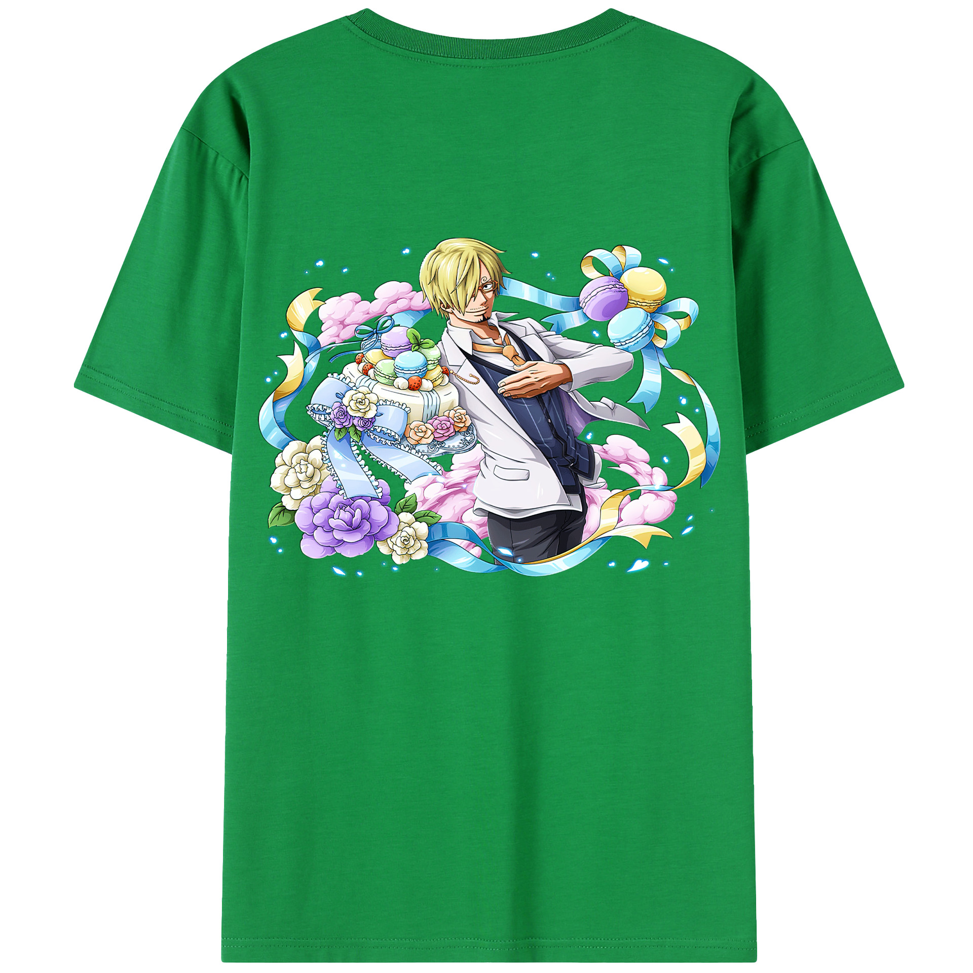 ワンピース サンジ ONE PIECE Sanji 綿100％半袖Tシャツ（背面プリント）