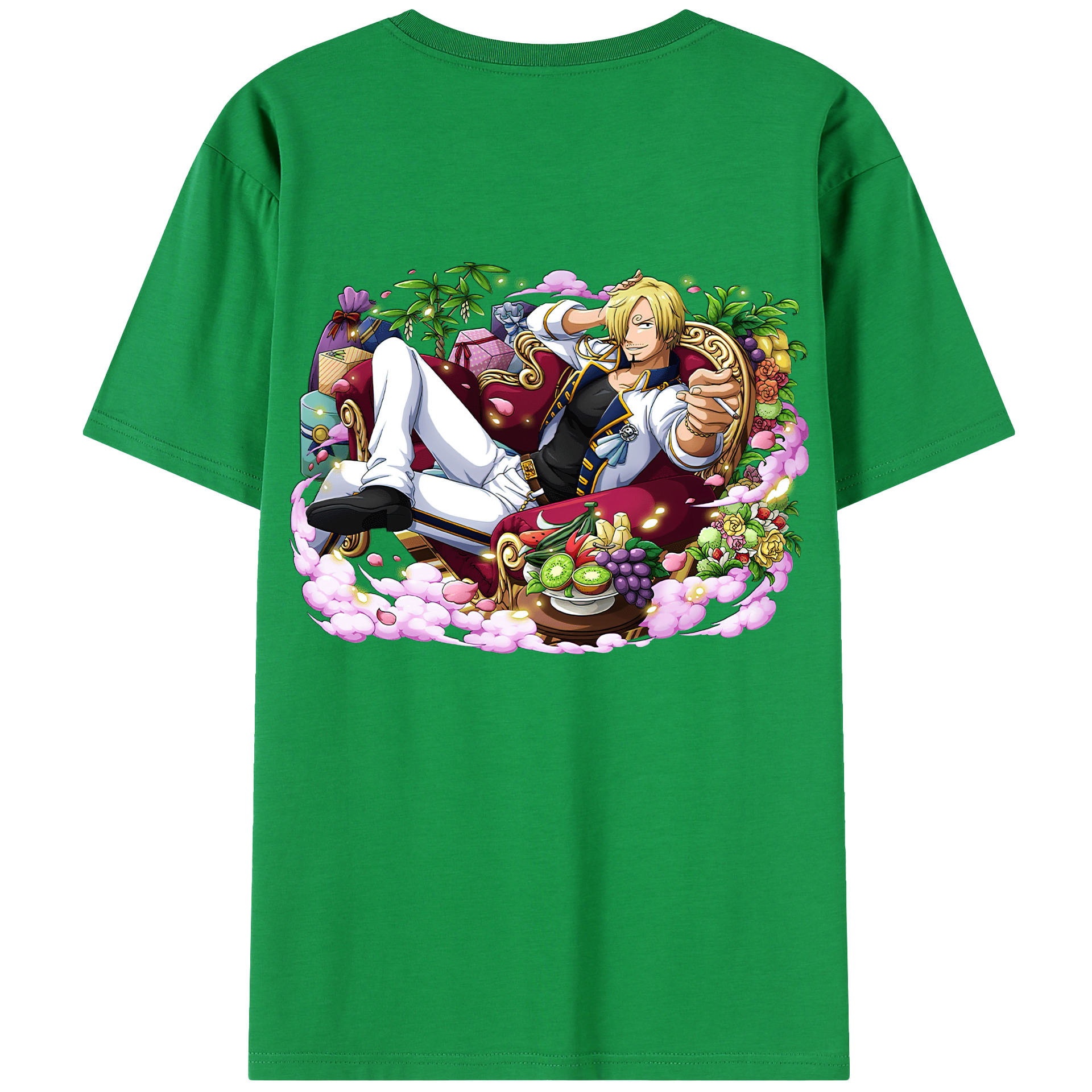 ワンピース サンジ ONE PIECE Sanji 綿100％半袖Tシャツ（背面プリント）