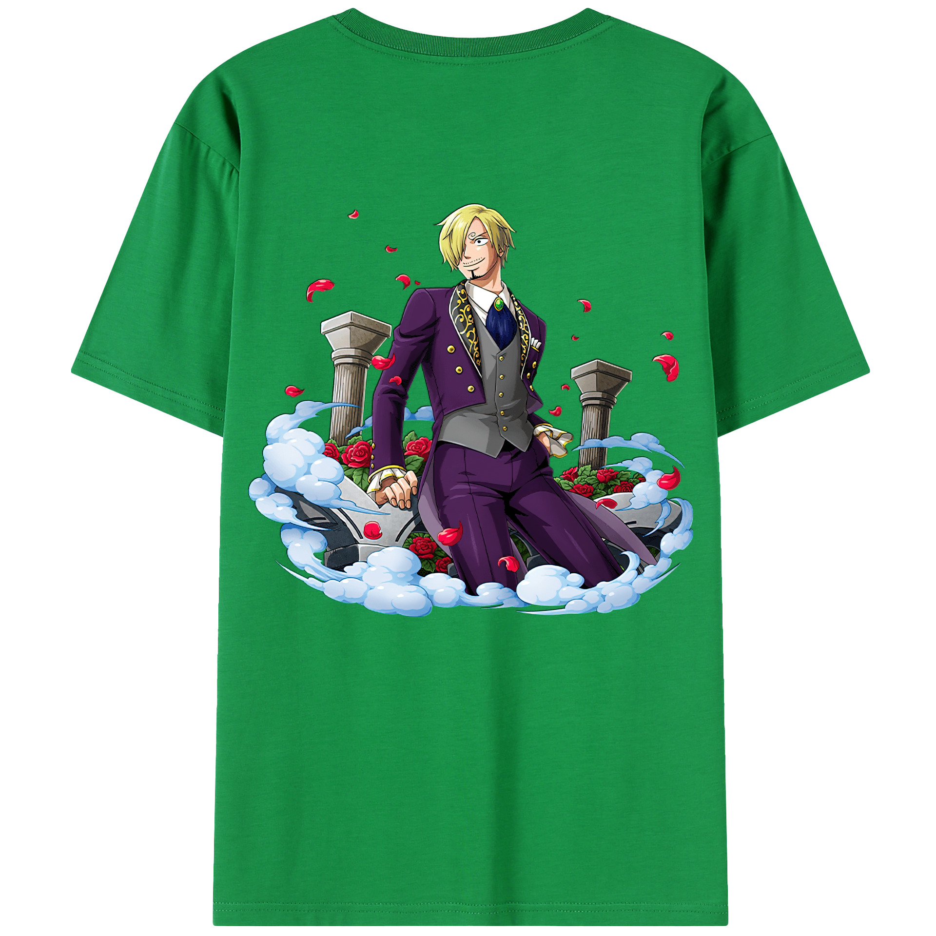ワンピース サンジ ONE PIECE Sanji 綿100％半袖Tシャツ（背面プリント）