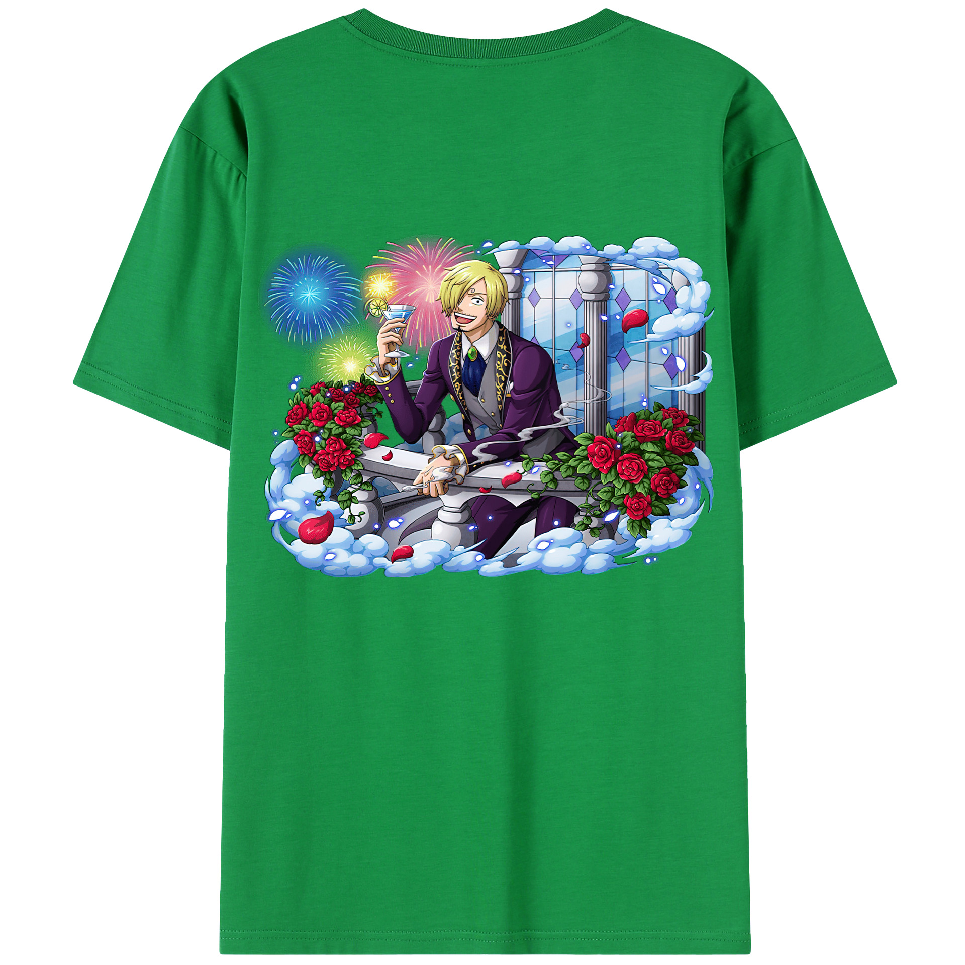 ワンピース サンジ ONE PIECE Sanji 綿100％半袖Tシャツ（背面プリント）
