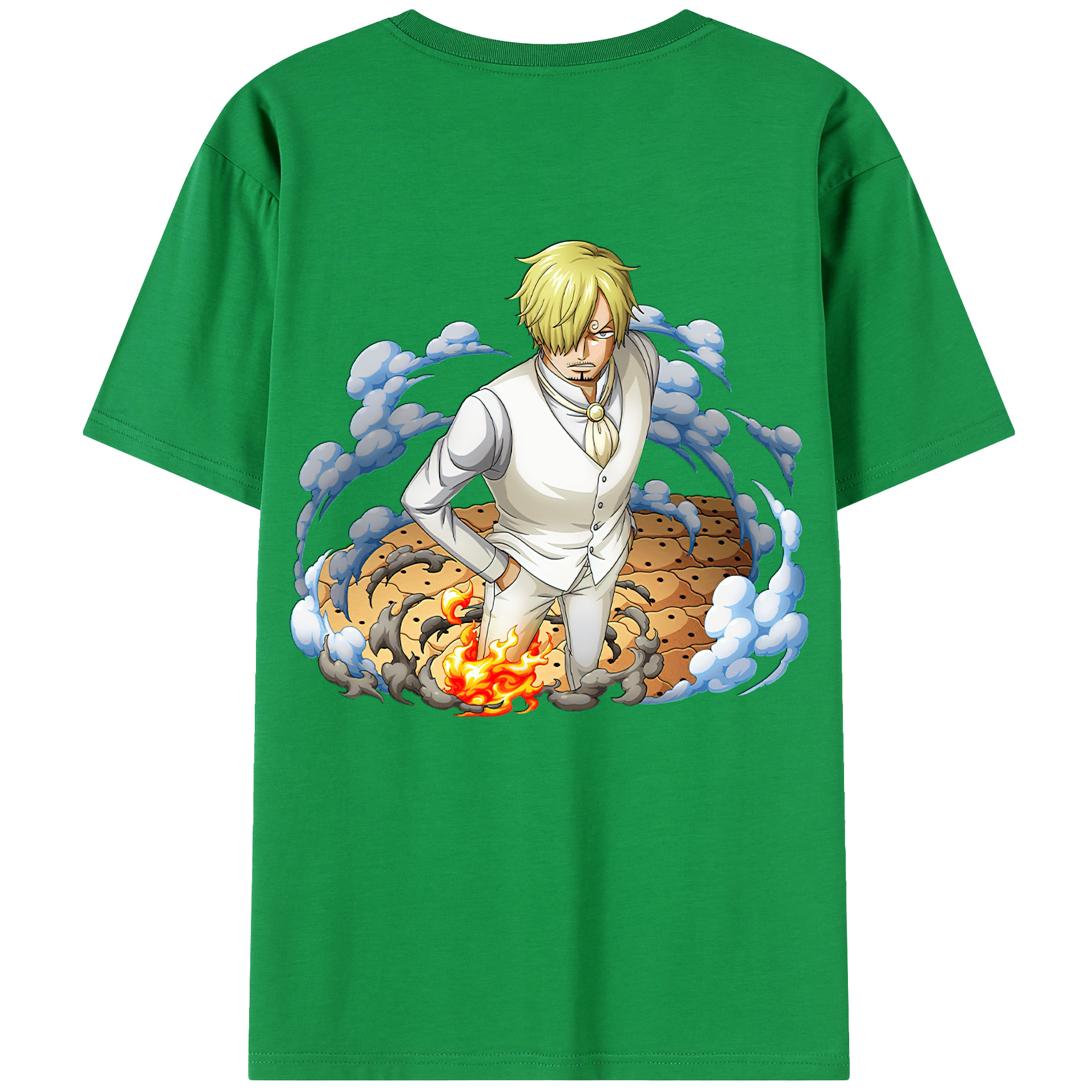ワンピース サンジ ONE PIECE Sanji 綿100％半袖Tシャツ（背面プリント）