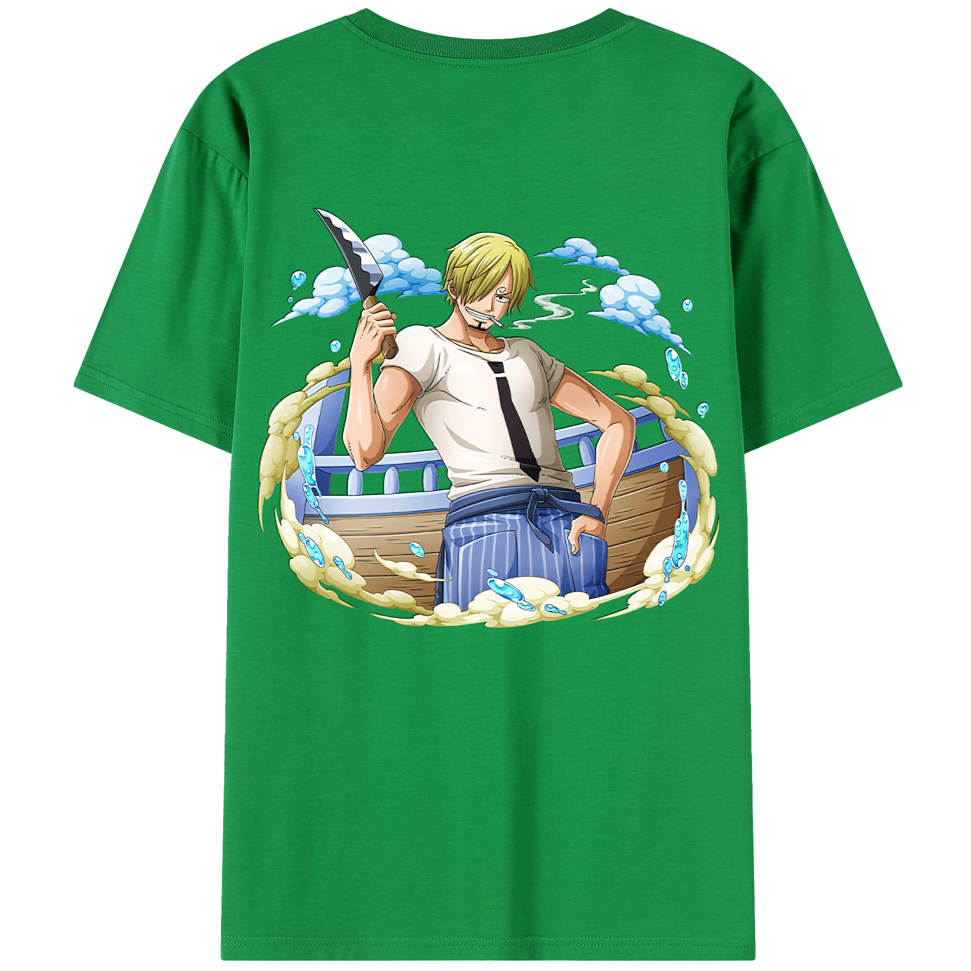 ワンピース サンジ ONE PIECE Sanji 綿100％半袖Tシャツ（背面プリント）