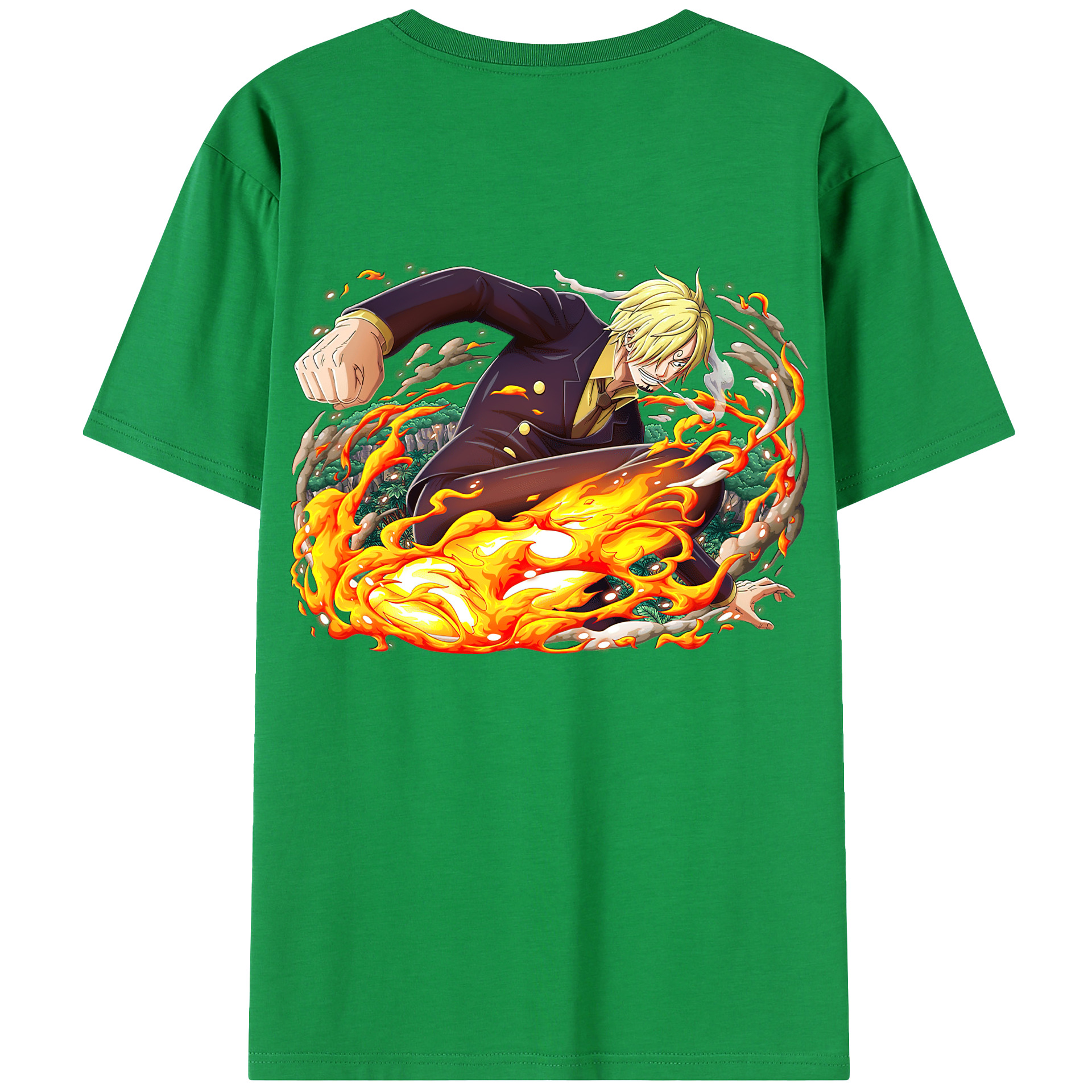 ワンピース サンジ ONE PIECE Sanji 綿100％半袖Tシャツ（背面プリント）
