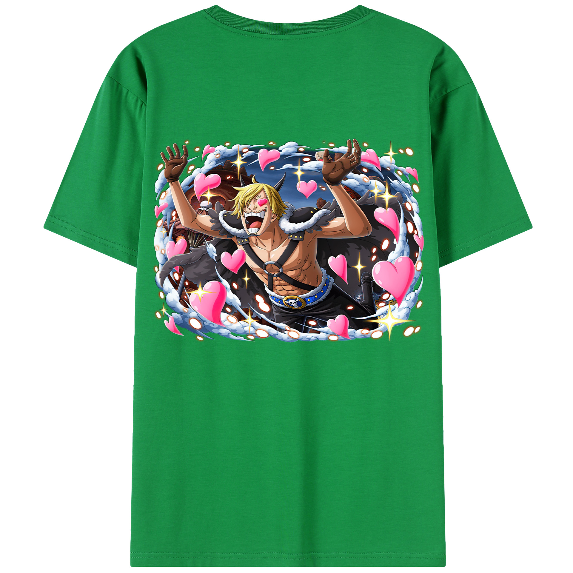 ワンピース サンジ ONE PIECE Sanji 綿100％半袖Tシャツ（背面プリント）