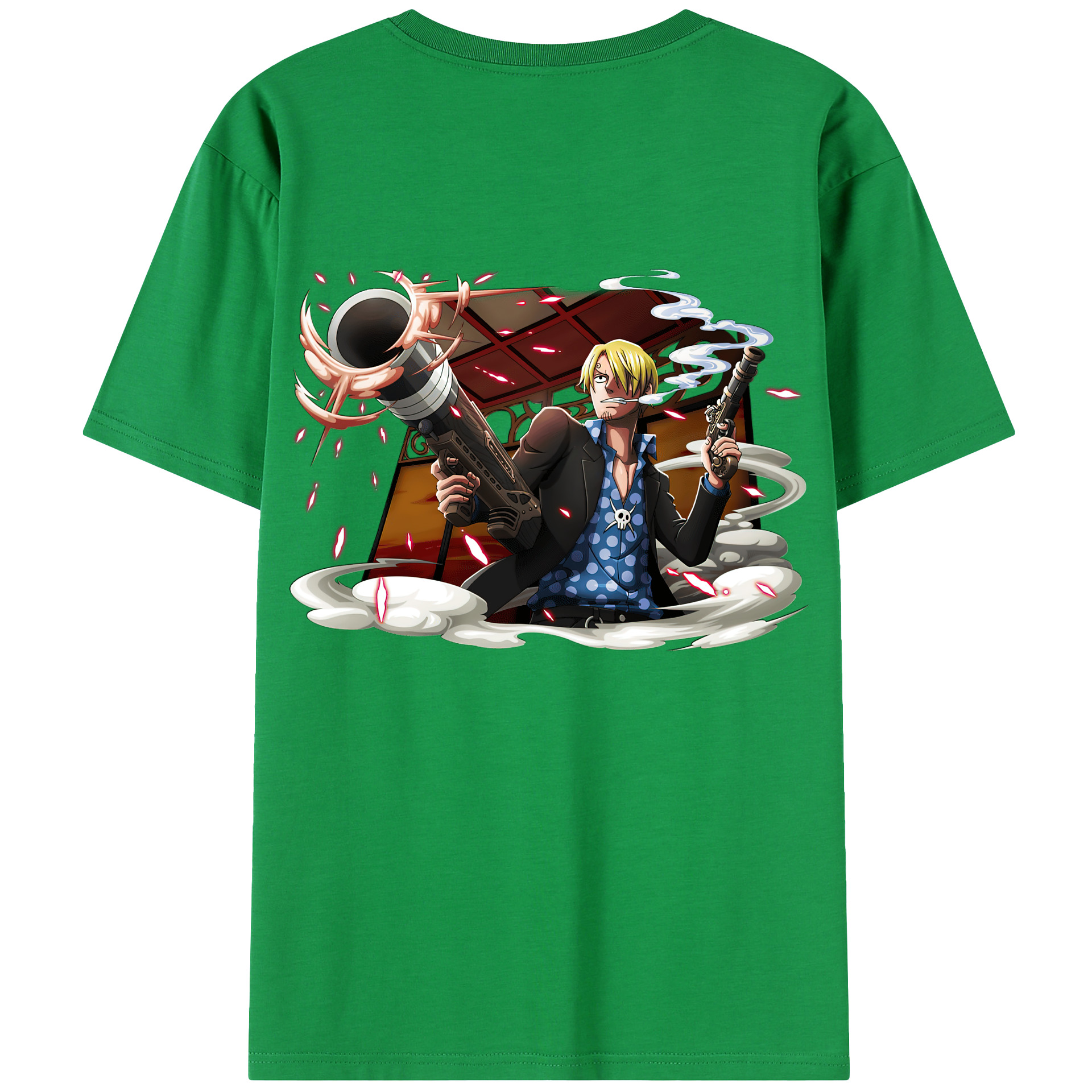 ワンピース サンジ ONE PIECE Sanji 綿100％半袖Tシャツ（背面プリント）