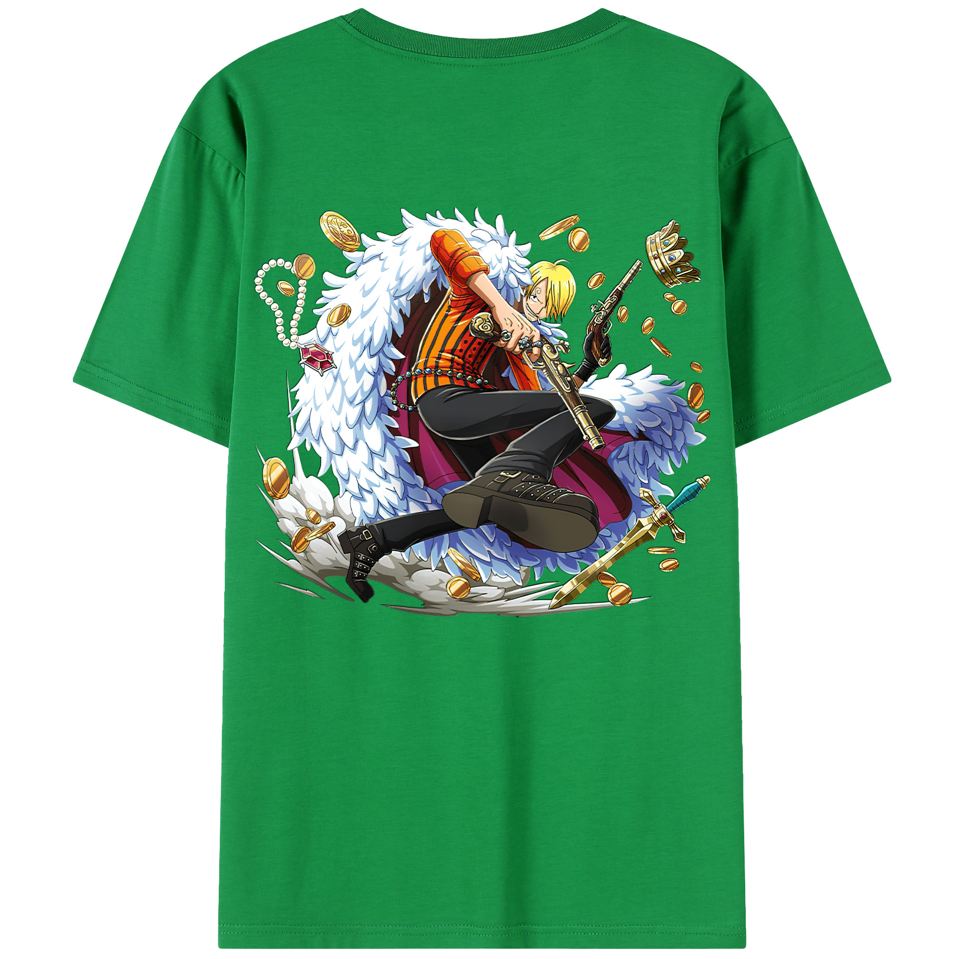 ワンピース サンジ ONE PIECE Sanji 綿100％半袖Tシャツ（背面プリント）