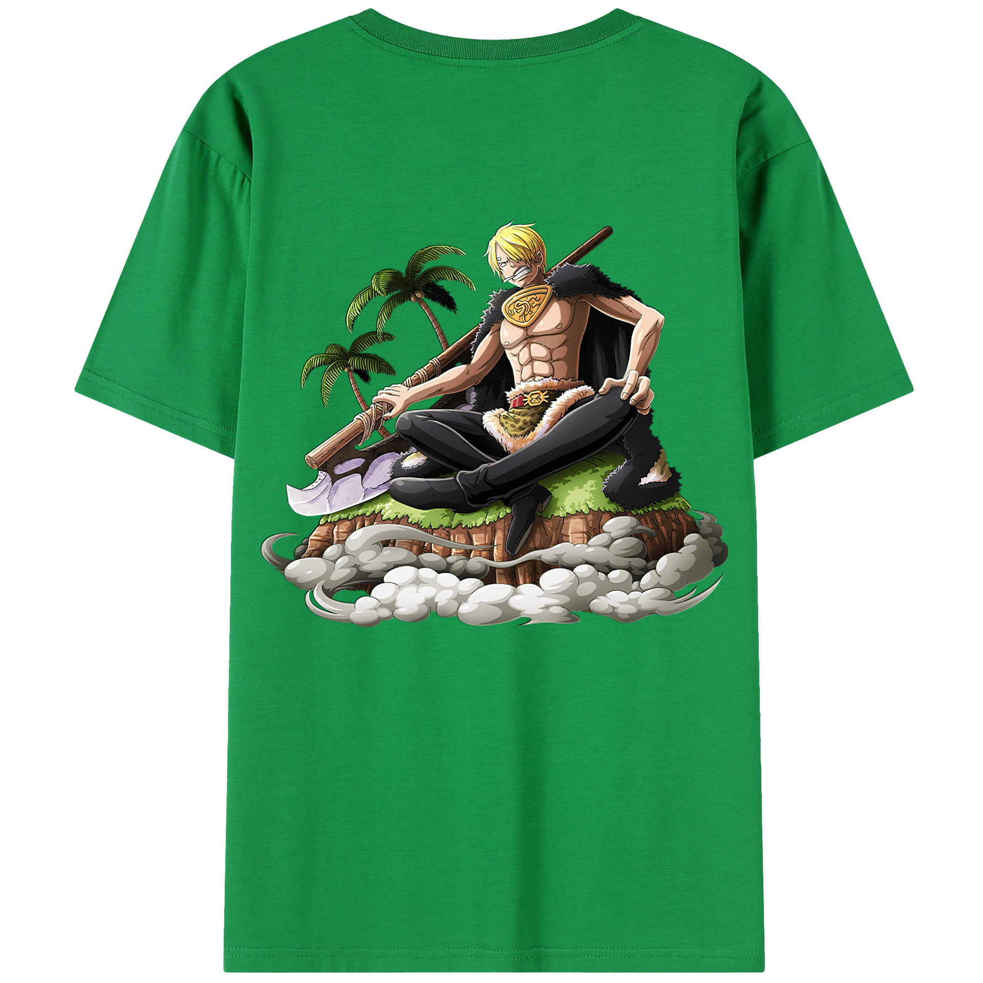 ワンピース サンジ ONE PIECE Sanji 綿100％半袖Tシャツ（背面プリント）