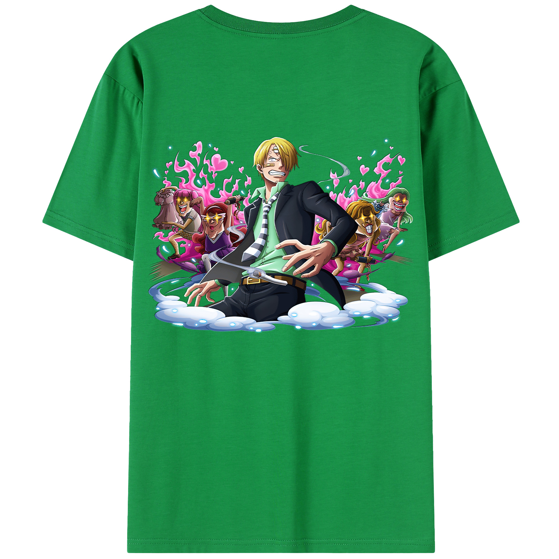 ワンピース サンジ ONE PIECE Sanji 綿100％半袖Tシャツ（背面プリント）