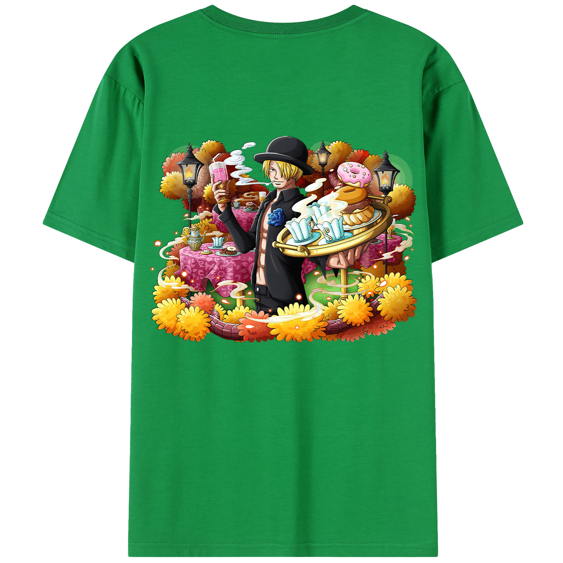 ワンピース サンジ ONE PIECE Sanji 綿100％半袖Tシャツ（背面プリント）