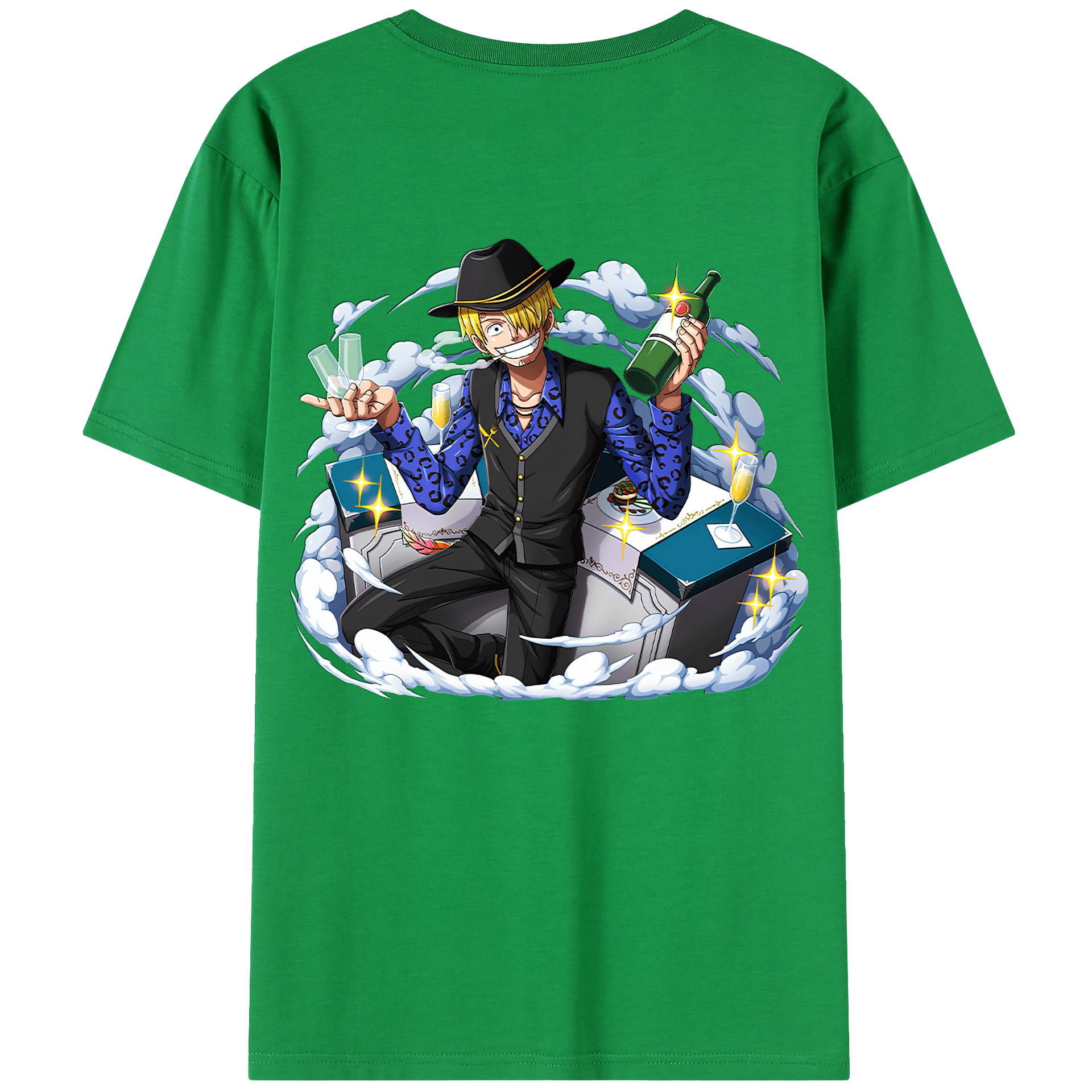 ワンピース サンジ ONE PIECE Sanji 綿100％半袖Tシャツ（背面プリント）