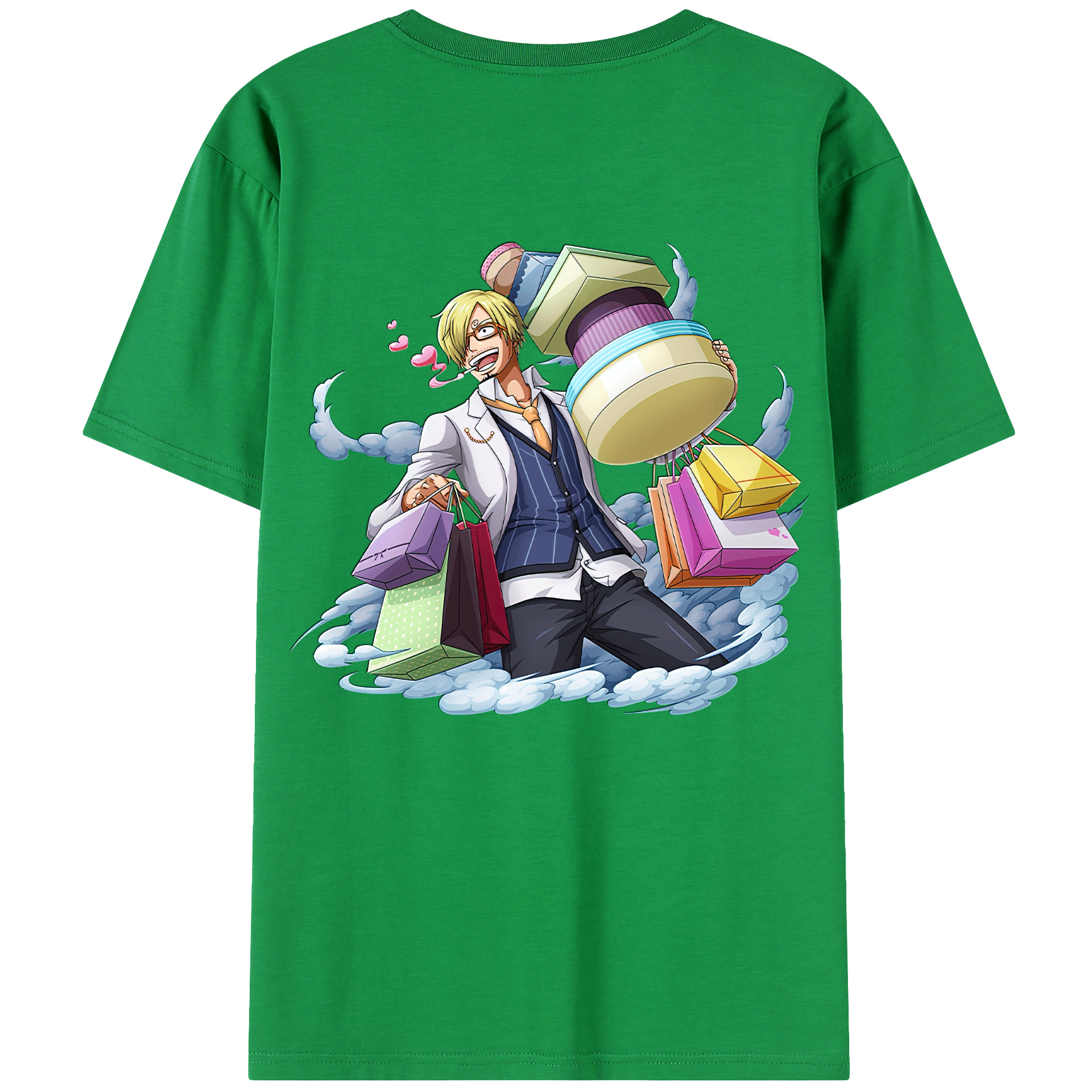 ワンピース サンジ ONE PIECE Sanji 綿100％半袖Tシャツ（背面プリント）