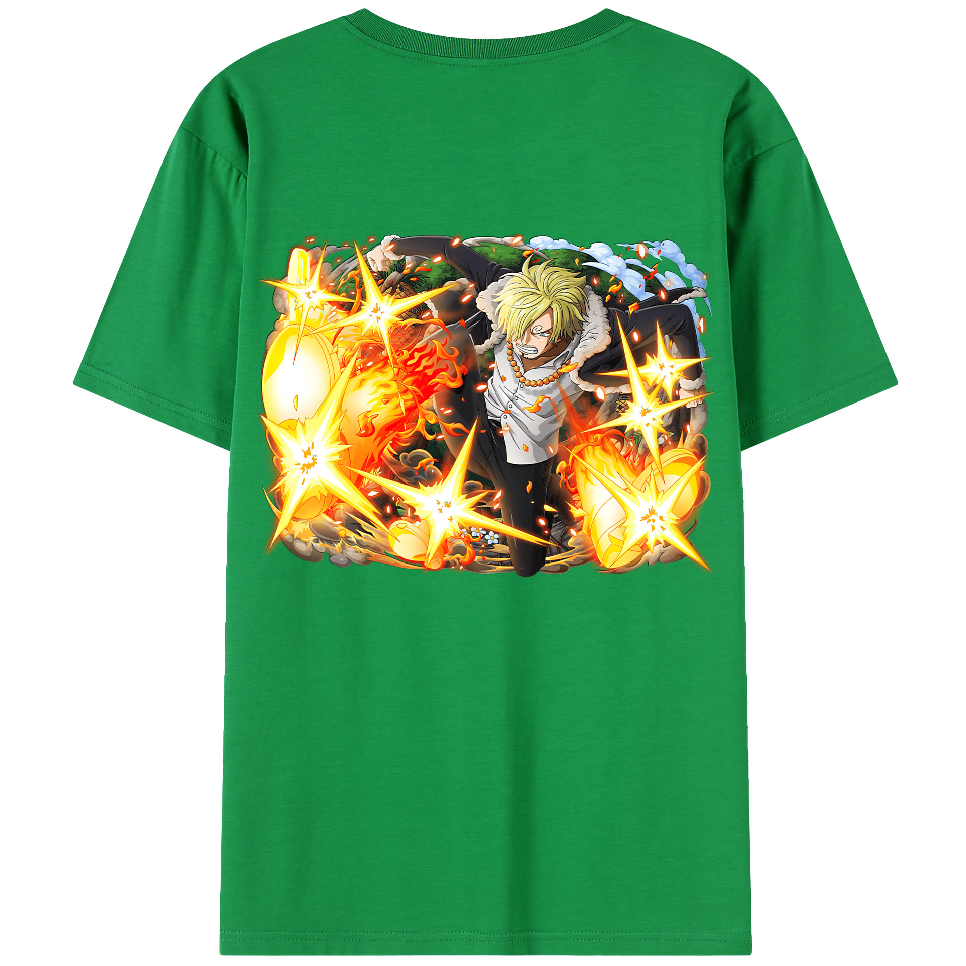 ワンピース サンジ ONE PIECE Sanji 綿100％半袖Tシャツ（背面プリント）