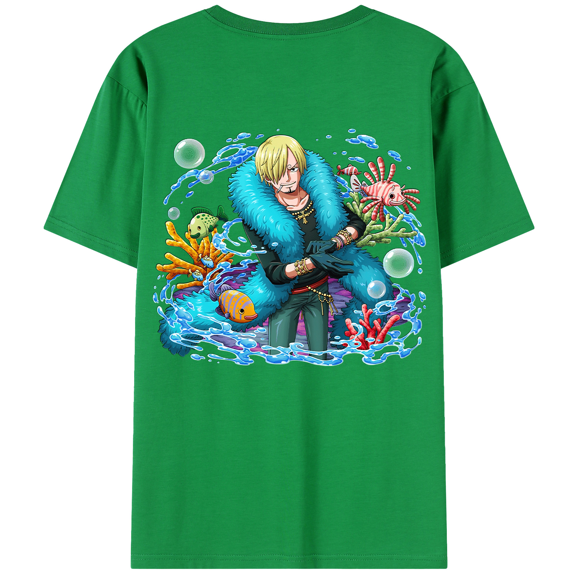 ワンピース サンジ ONE PIECE Sanji 綿100％半袖Tシャツ（背面プリント）
