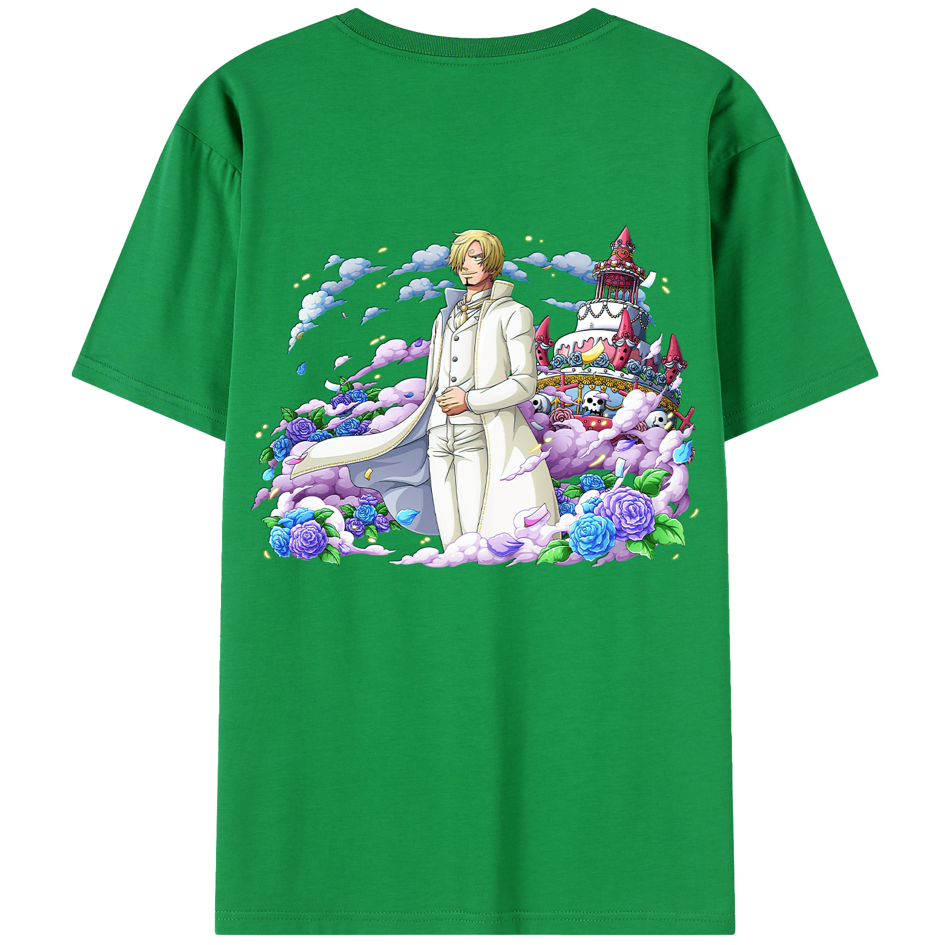 ワンピース サンジ ONE PIECE Sanji 綿100％半袖Tシャツ（背面プリント）