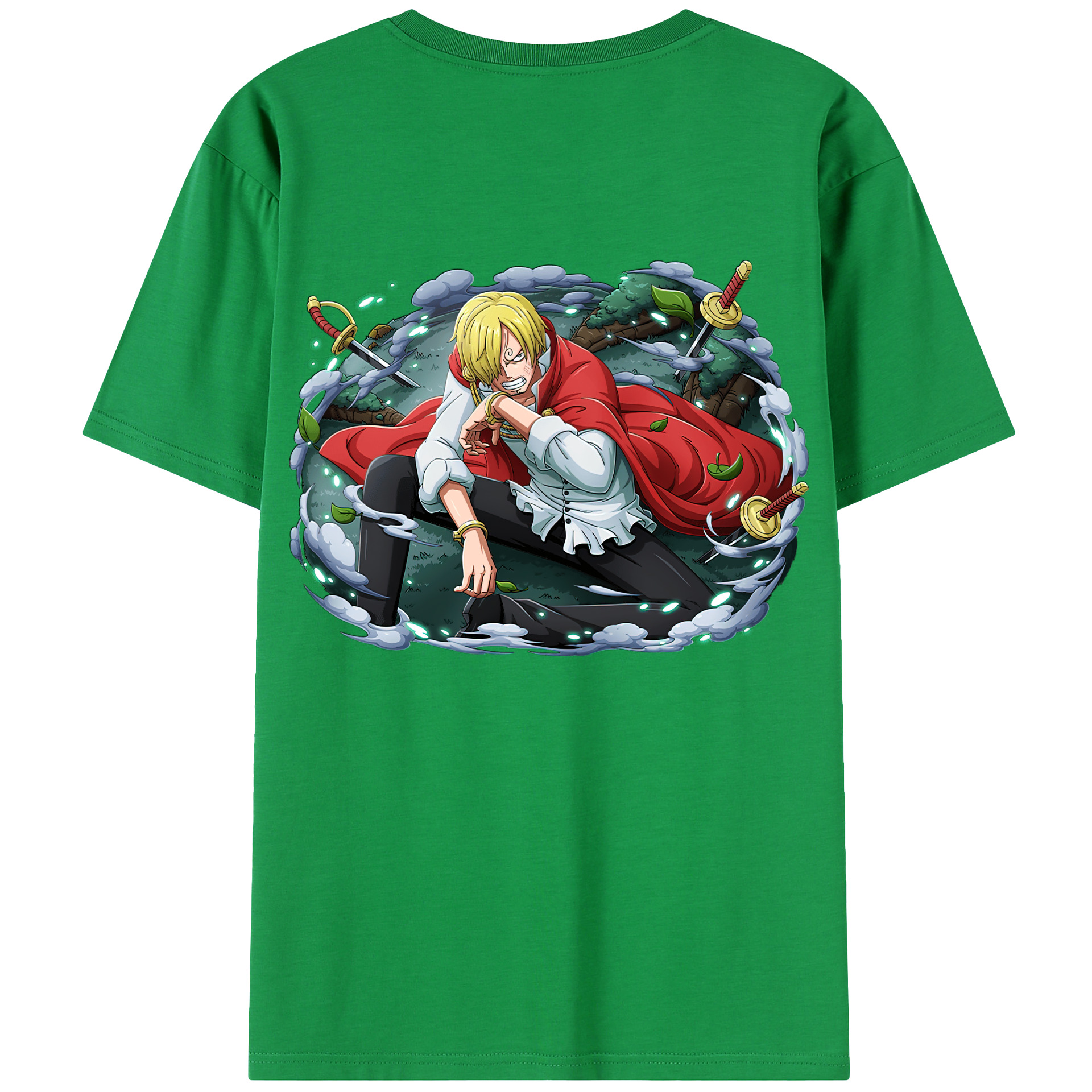 ワンピース サンジ ONE PIECE Sanji 綿100％半袖Tシャツ（背面プリント）